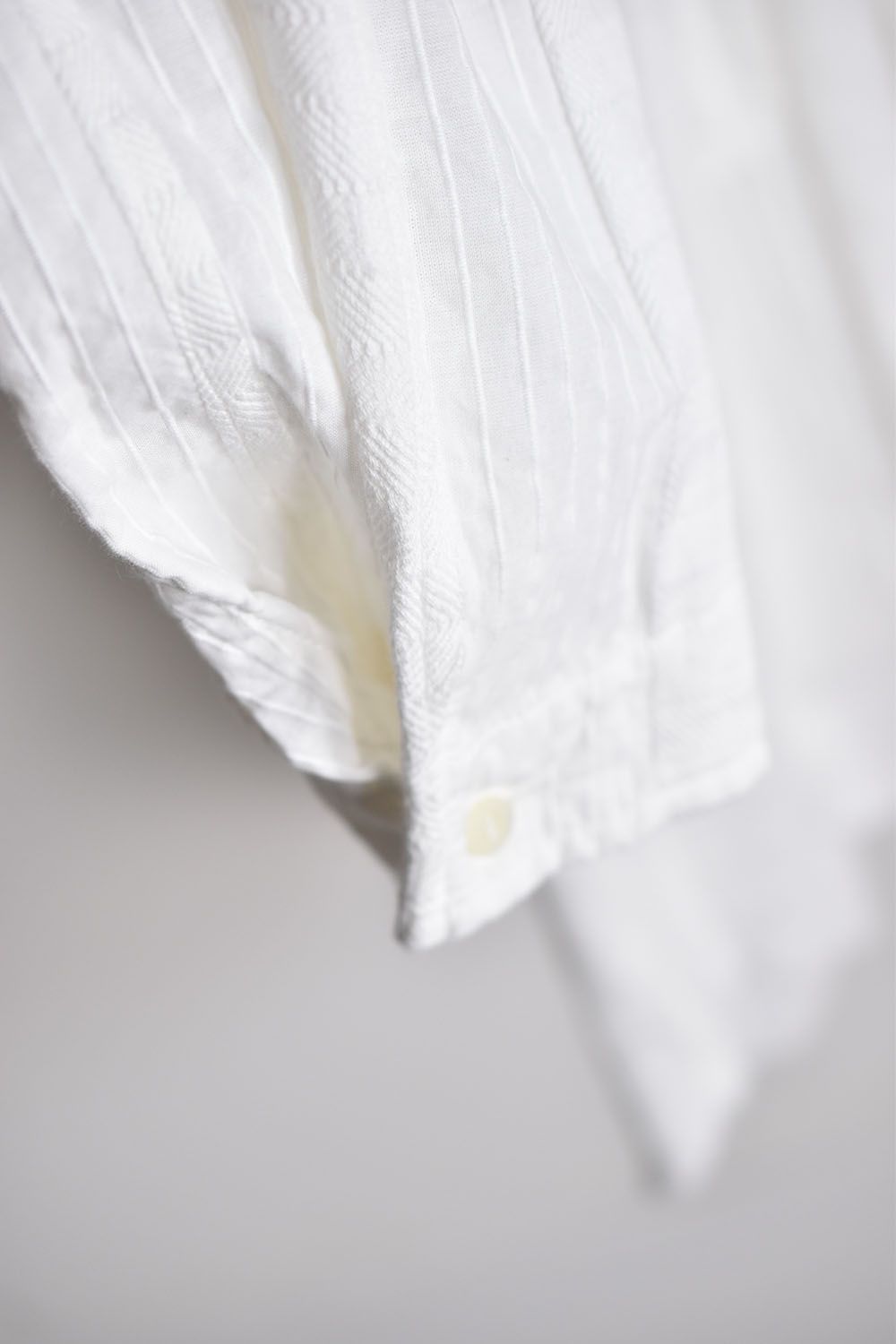 Gament Dyeing Oversized Long Shirts"White"/ ガーメントダイオーバーサイズロングシャツ"ホワイト"