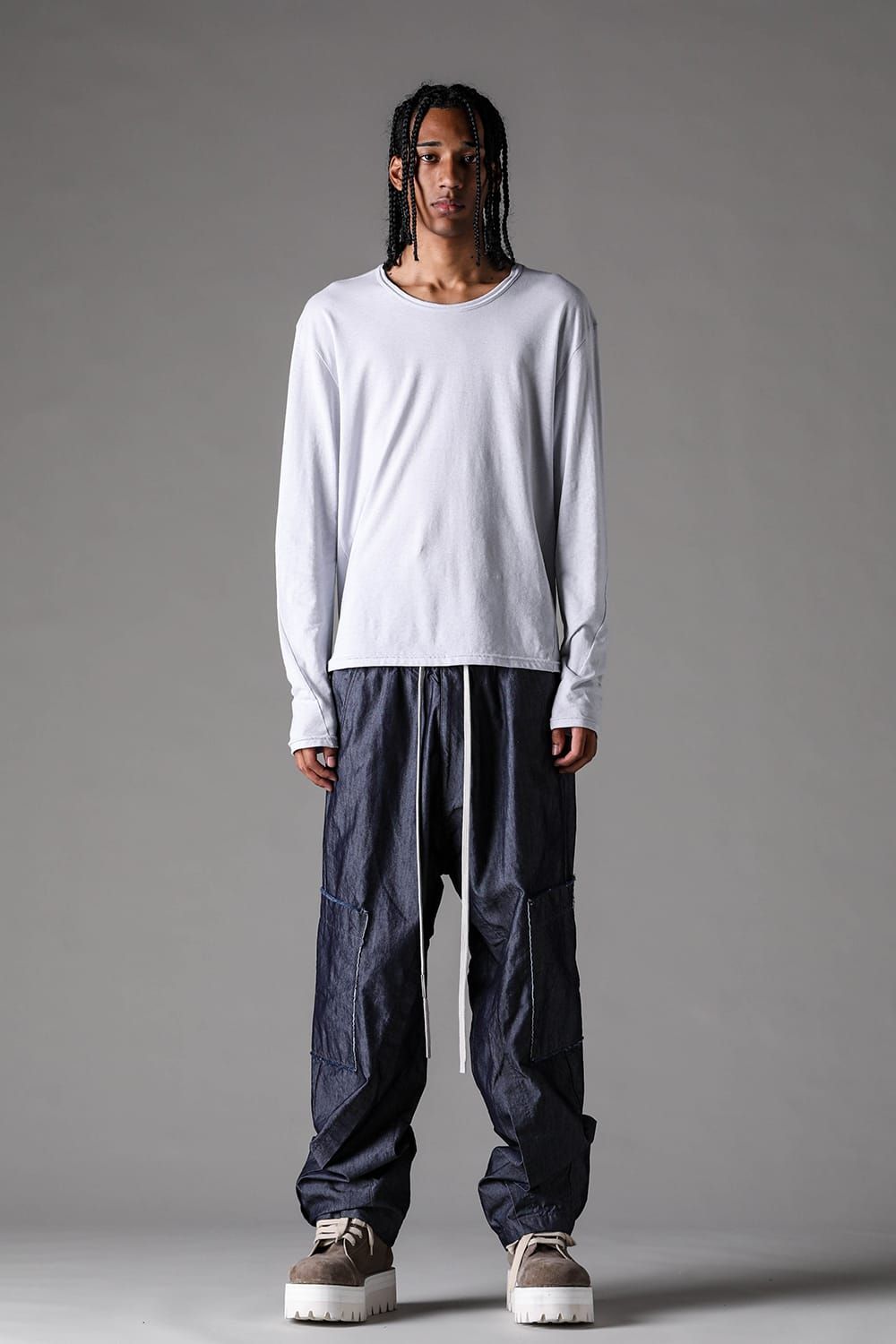 《2027SS先行予約》Switching Long Sleeve "Black / Ivory / Greige / Ice Blue / Pale Shell" / スウィッチングロングスリーブ"ブラック/アイボリー/グレージュ/アイスブルー/ペイルシェル"