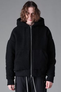 《2026AW先行予約》Sheep Pile Knit Padded Hoodie"Black / Khaki" / シープパイルニットパデッドフーディ"ブラック / カーキ"