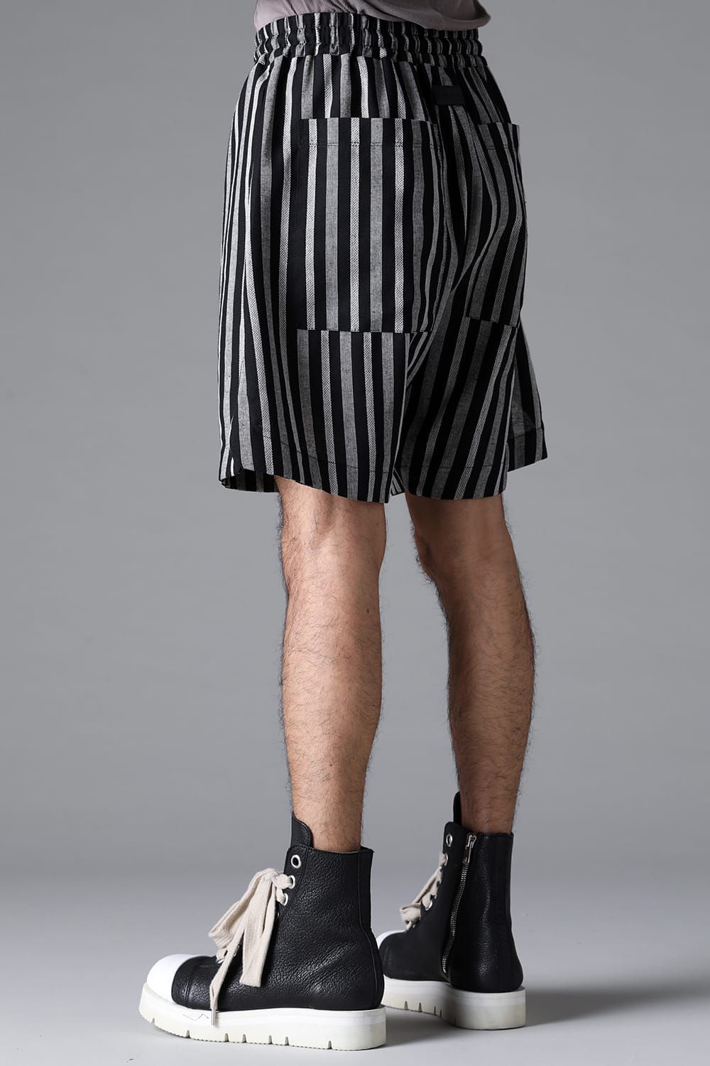 《2026SS先行予約》Vertical Stripes Shorts"Black×L.Grey" / バーティカルストライプショーツ"ブラック×グレー"