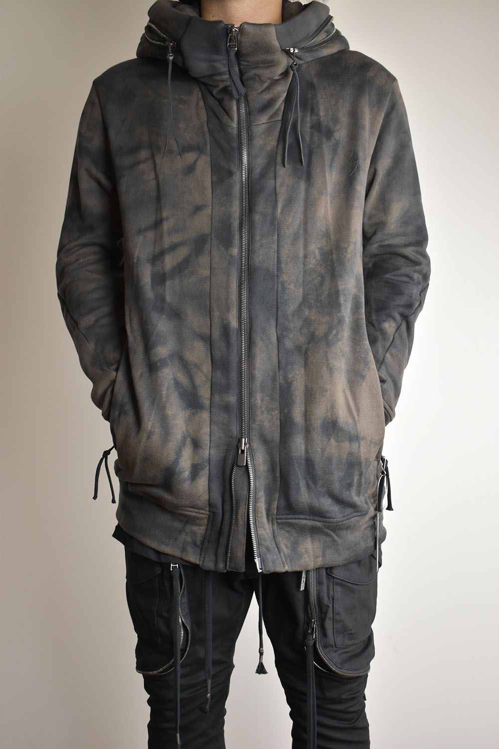 Non Ply Yarn Lined Hooded Jacket"Dust" /  無撚糸裏毛フーデッドジャケット"ダスト"