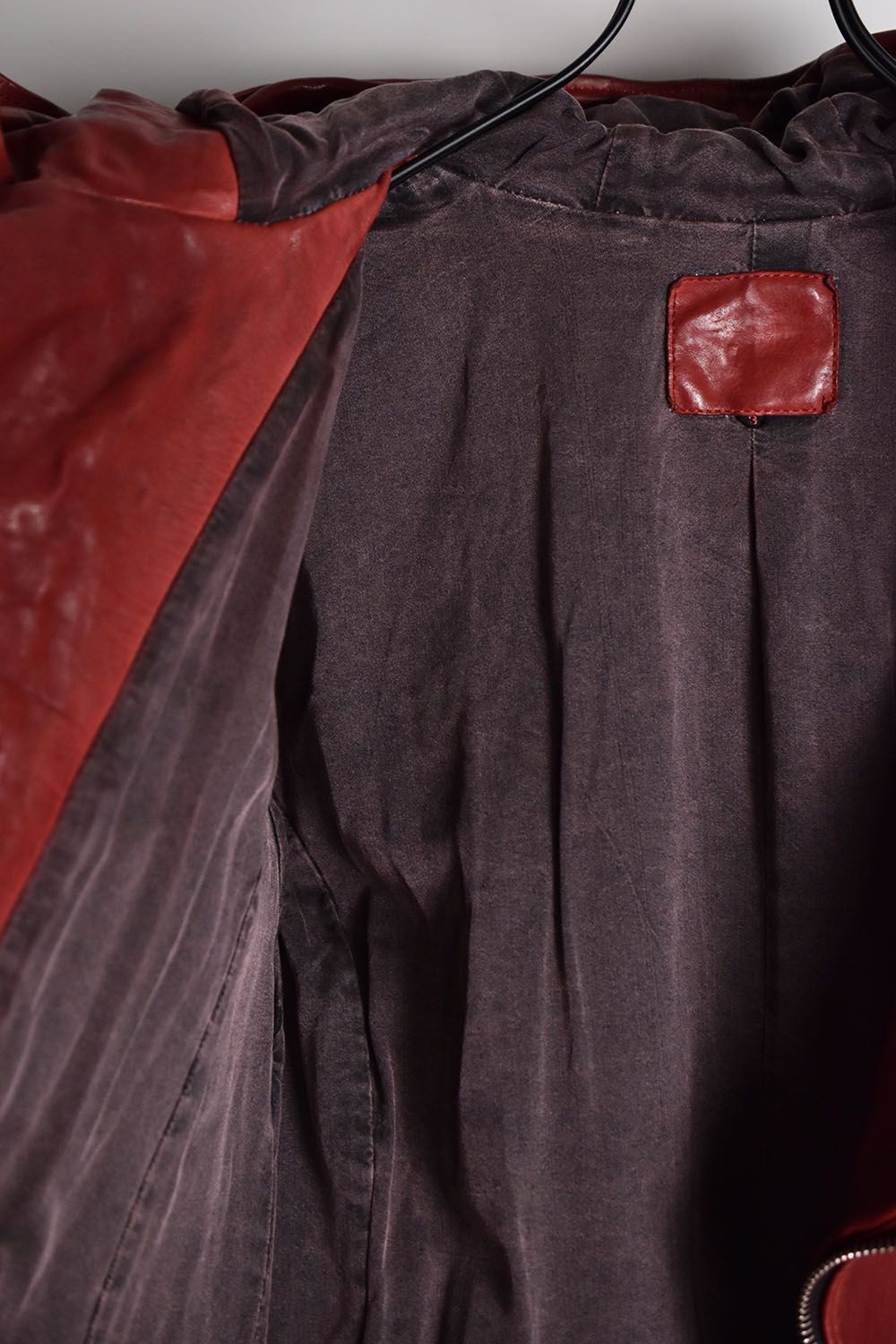 Italy Shoulder Garment-Dyed Hooded Blouson"Red"/イタリーショルダーガーメントダイフーディブルゾン"レッド"