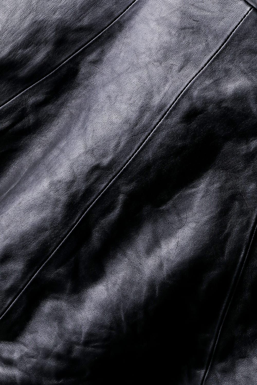 《2027SS先行予約分》Horse Leather High-Neck Jacket"Black" / ホースレザーハイネックジャケット"ブラック"