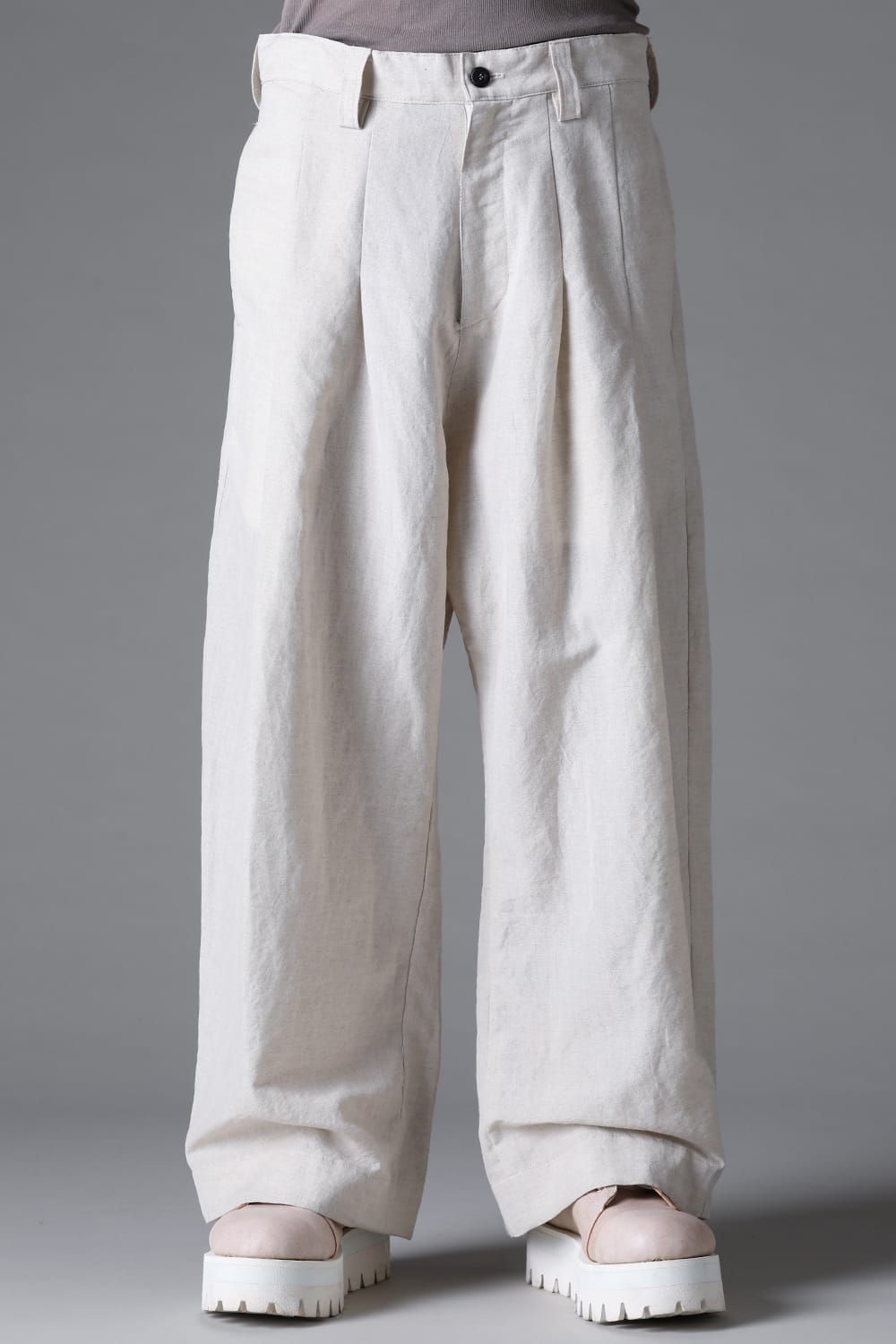 《2026SS先行予約》Tuck Wide Pants"Black / Stone /Khaki /D.Grey / ST×GY" / タックワイドパンツ"ブラック/ストーン/カーキ/ダークグレー/ストライプ×ダークグレー"