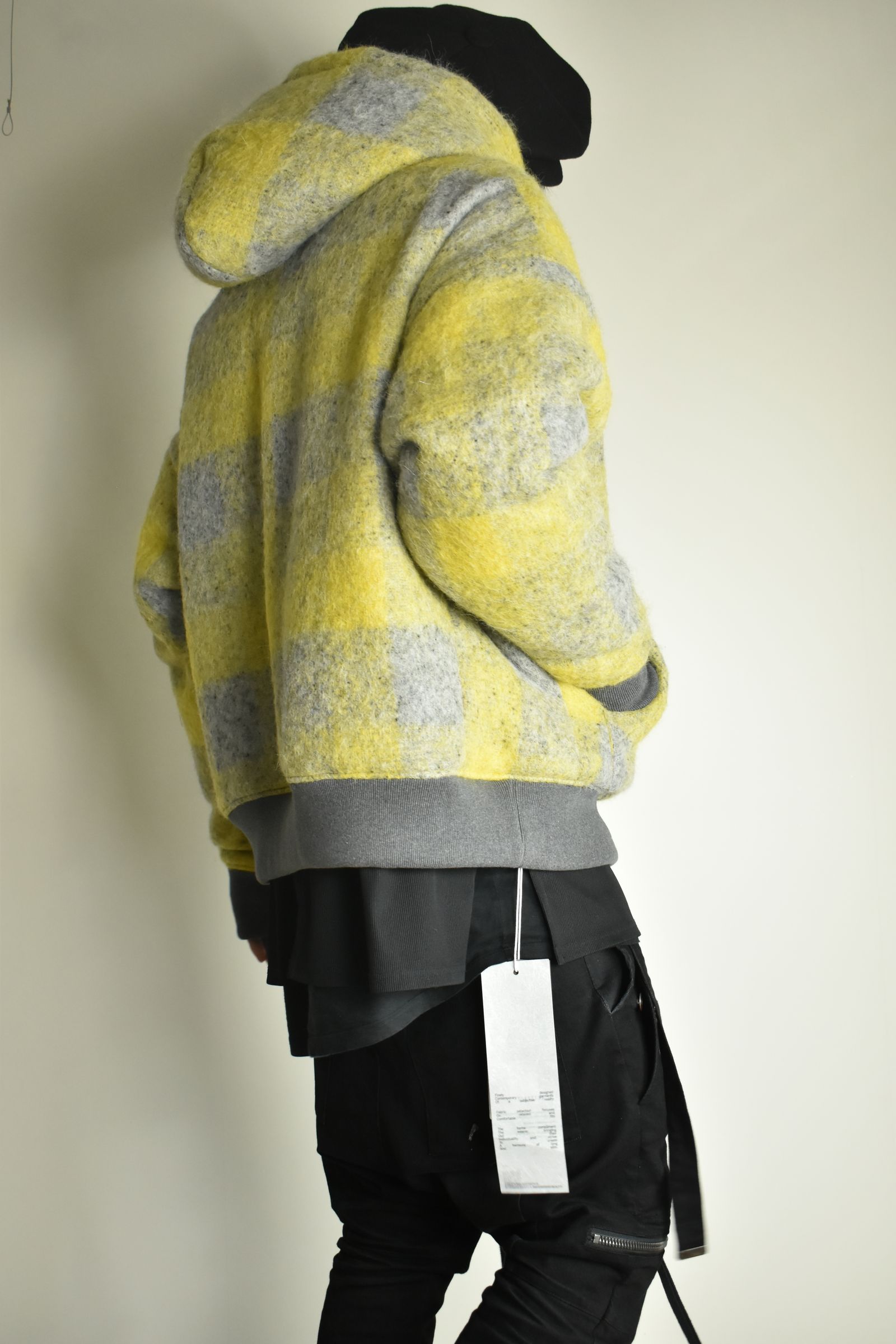《2026AW先行予約》Plaid Padded Hoodie"Yellow" / プレイドパデッドフーディ"イエロー"