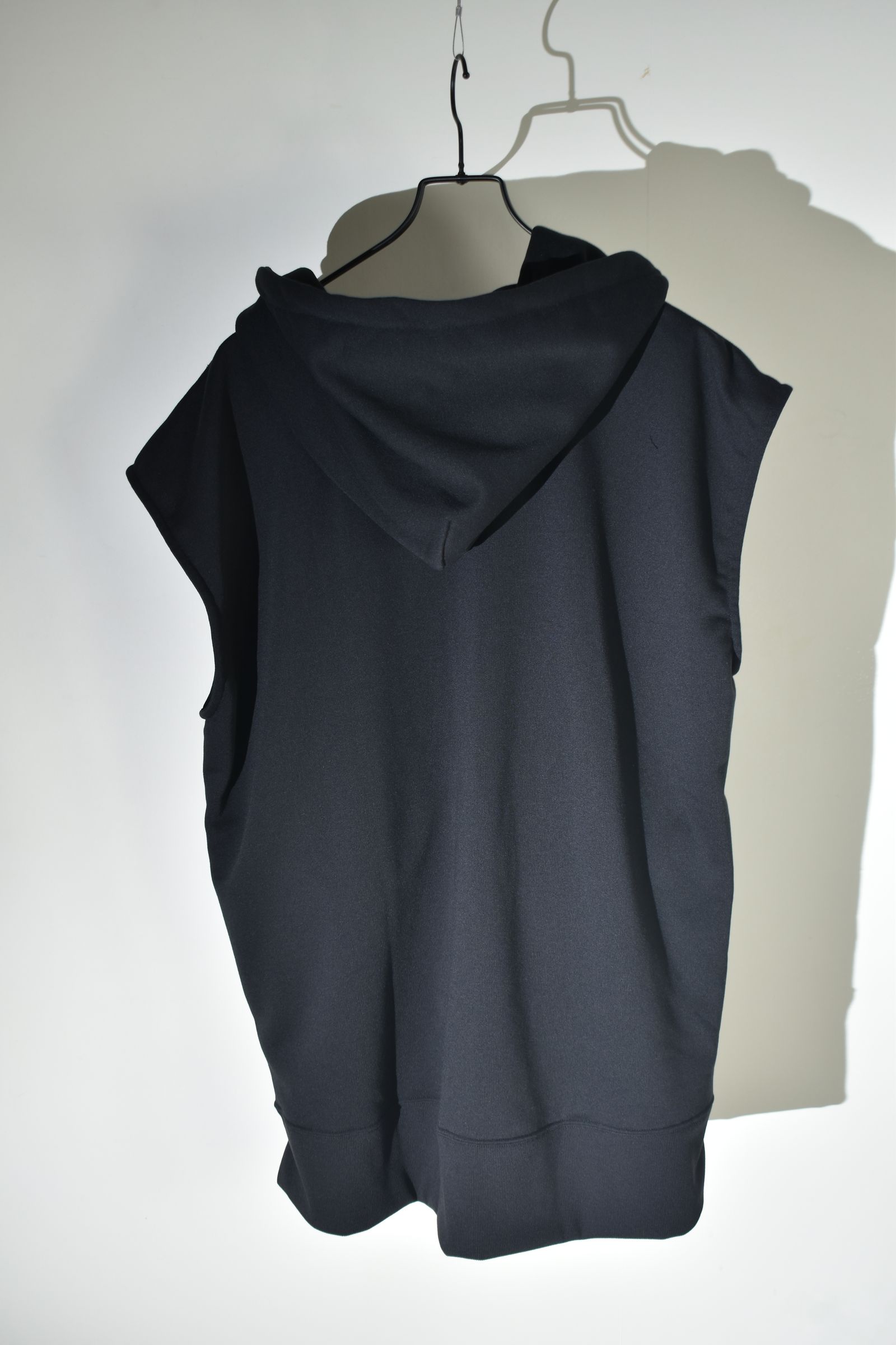 No Sleeve Zip Hoodie"Black" / ノースリーブジップフーディ"ブラック"