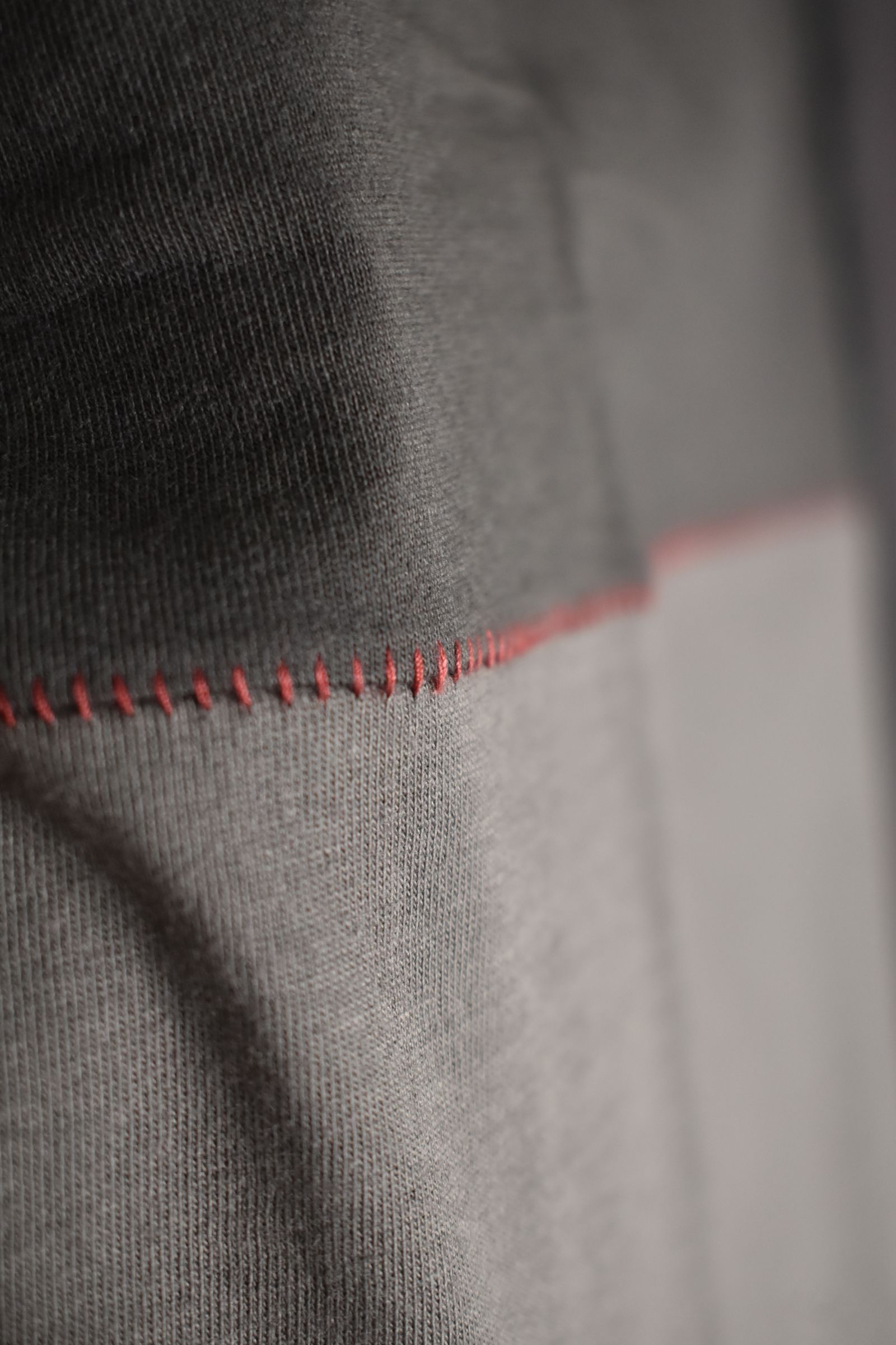 Multi Color Patchwork T-shirt"Charcoal" / マルチカラーパッチワークTシャツ"チャコール"