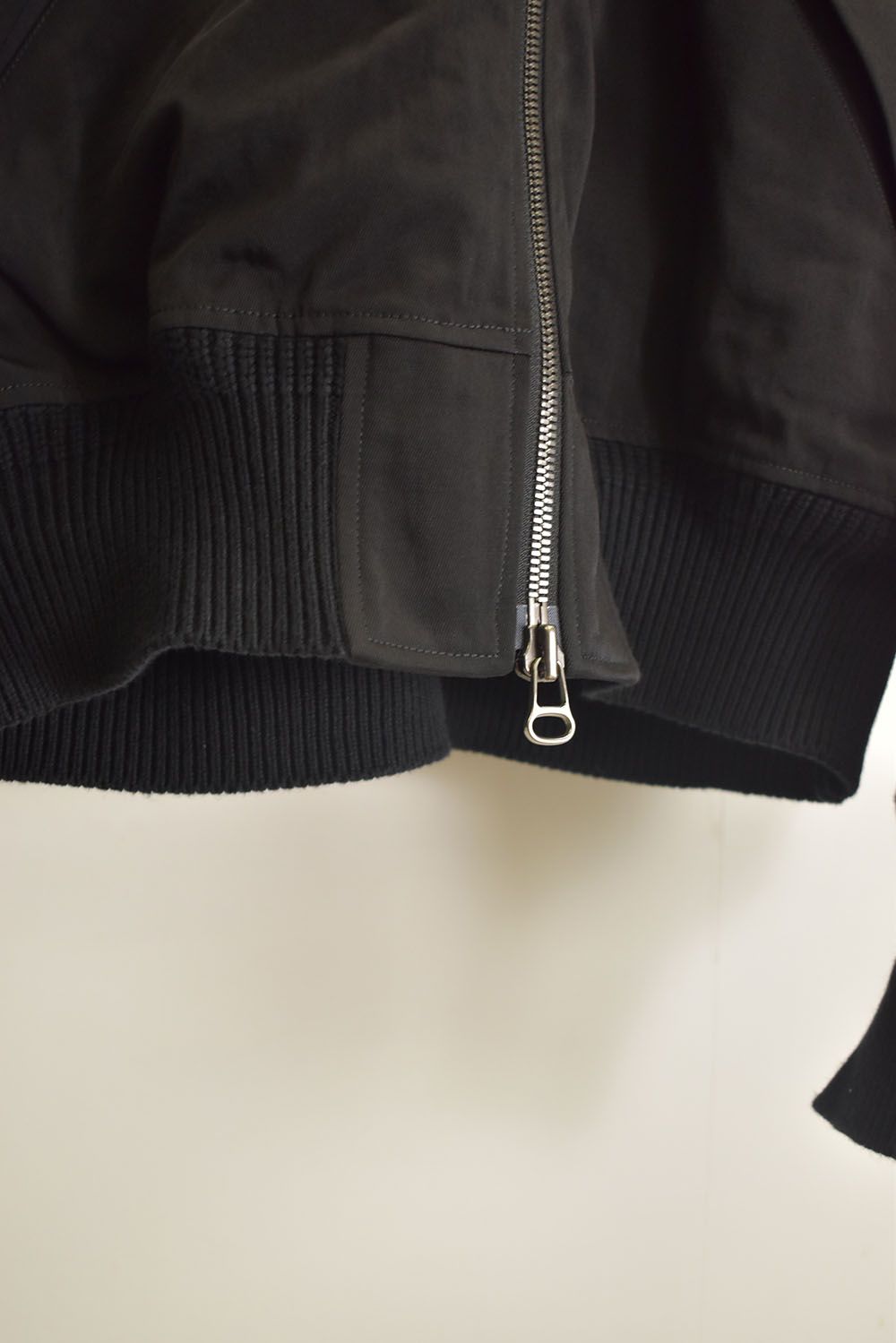 Nylon Wool Twill Hooded Jacket"Black" / ナイロンウールツイルフーデッドジャケット"ブラック"