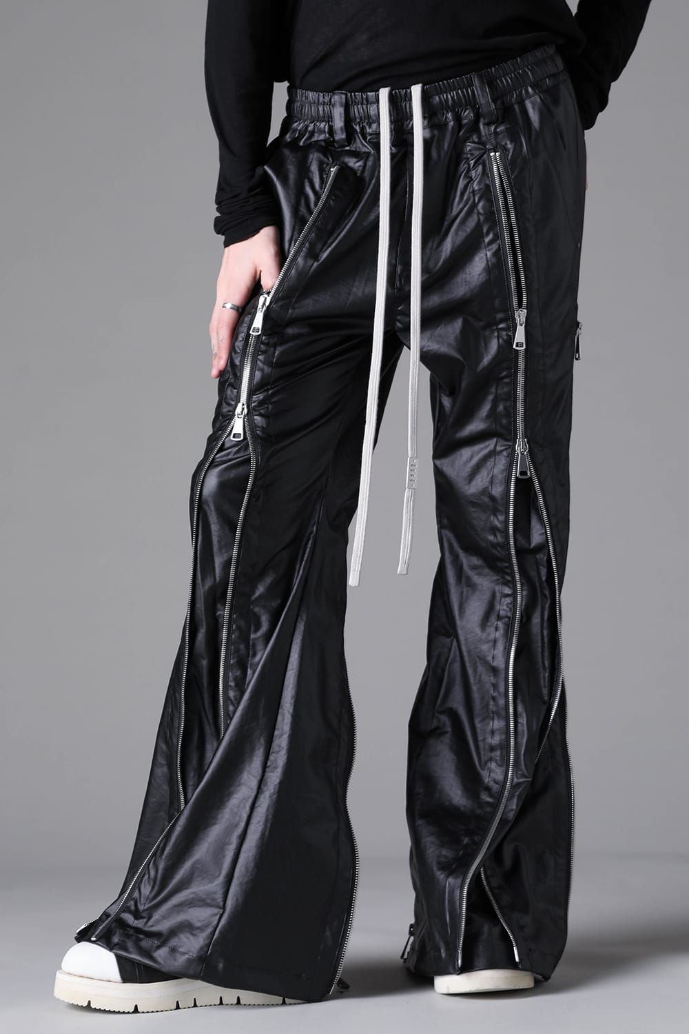 《2026AW先行予約》Zipped Fared Pants"Black" / ジップフレアパンツ"ブラック"
