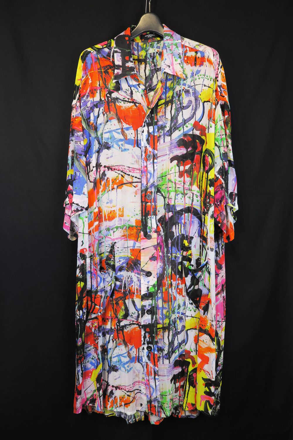 Rayon Chiffon Inkjet Print Short-Sleeved Big Shirt&Dress"Color Print" / レーヨンシフォンインクジェットプリント半袖ビッグシャツ / ワンピース"カラープリント"