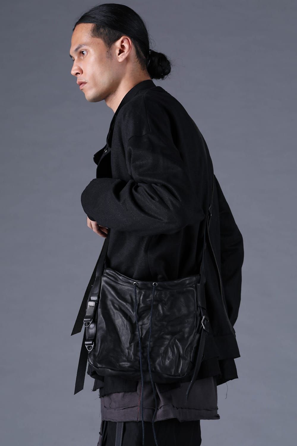 《2027SS先行予約分》Horse Leather Shoulder Bag "Black" / ホースレザーショルダーバッグ"ブラック"