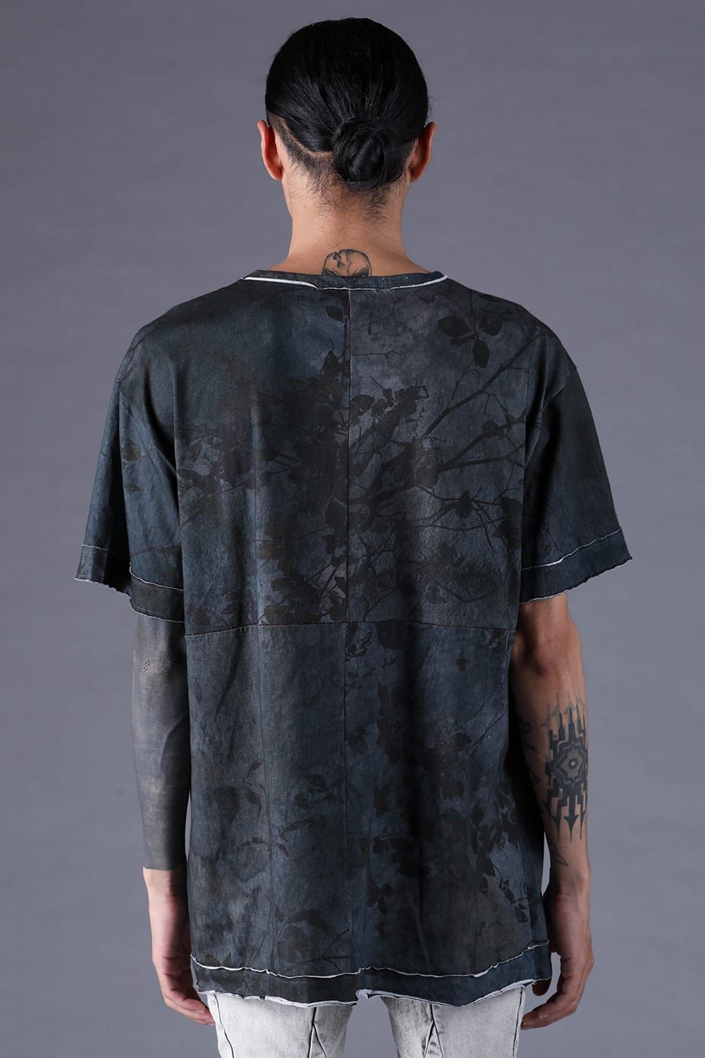 《2027SS先行予約分》Inkjet-Printed 30/- Cotton S/ST-Shirt"Charcoal" / インクジェットプリント30/-天竺ショートスリーブTee"チャコール"