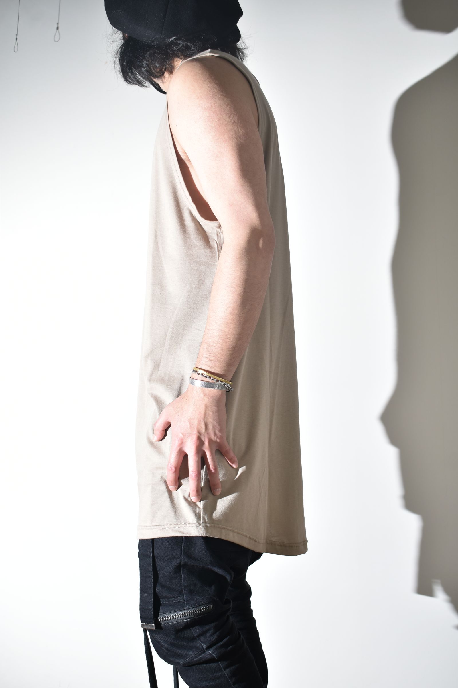 Long Tank Top"Beige" / ロングタンクトップ"ベージュ"
