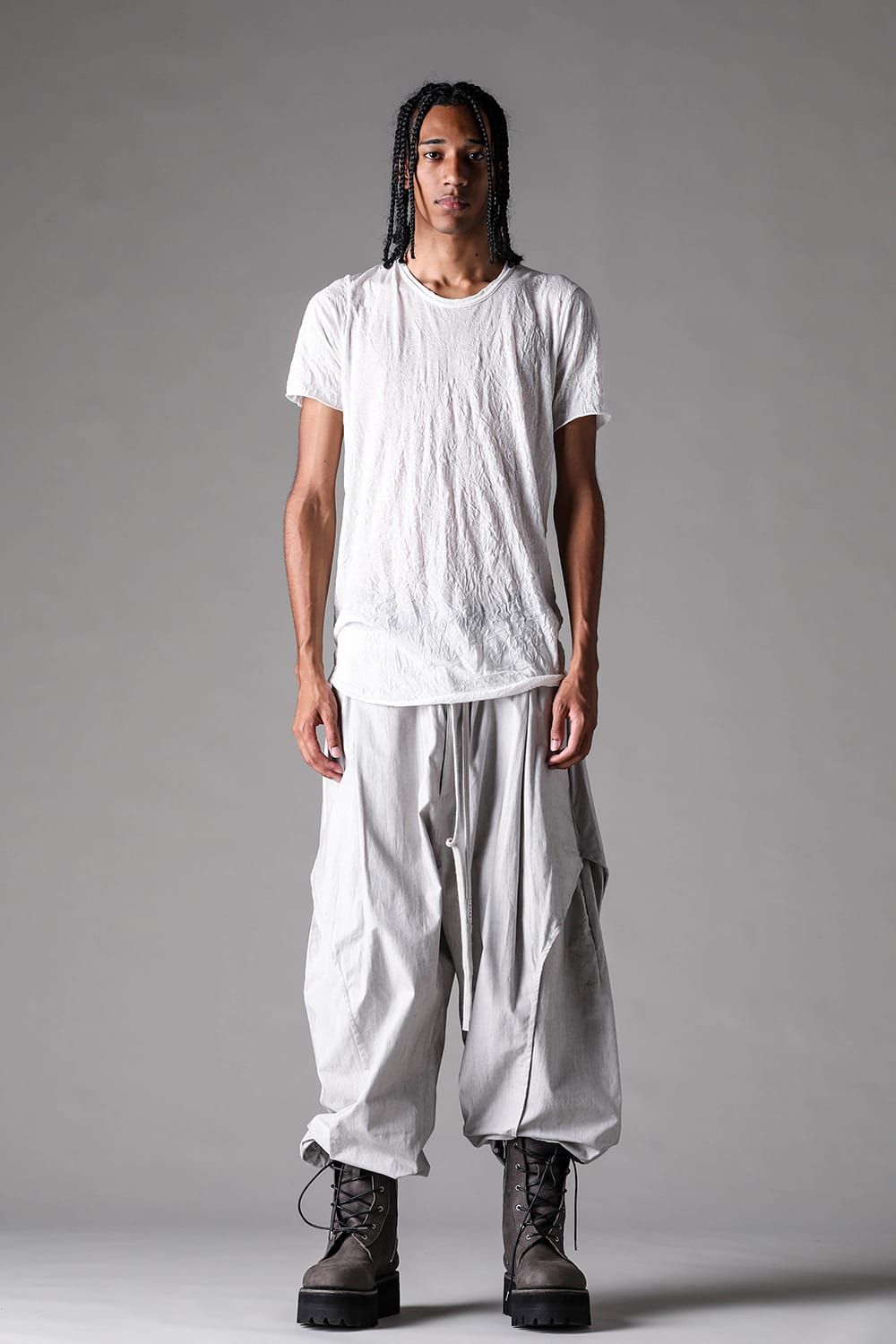 《2027SS先行予約》Washed Guize Crew Neck Tee"Black / White /L.Grey /Grey" / ウォッシュドガーゼクルーネックTee"ブラック / ホワイト /ライトグレー /グレー"
