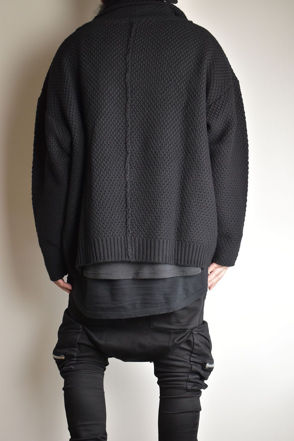 1.5G Snap Cardigan "Black" / 1.5Gスナップカーディガン"ブラック"