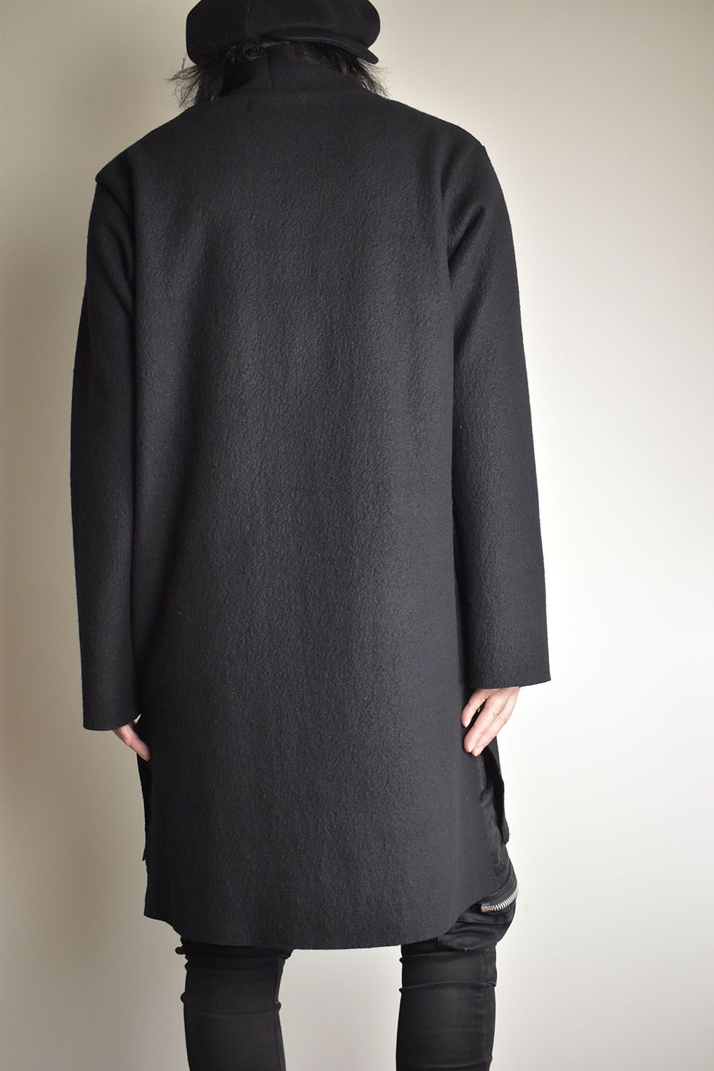 High Neck Long Pullover"Black"/ ハイネックロングプルオーバー"ブラック"