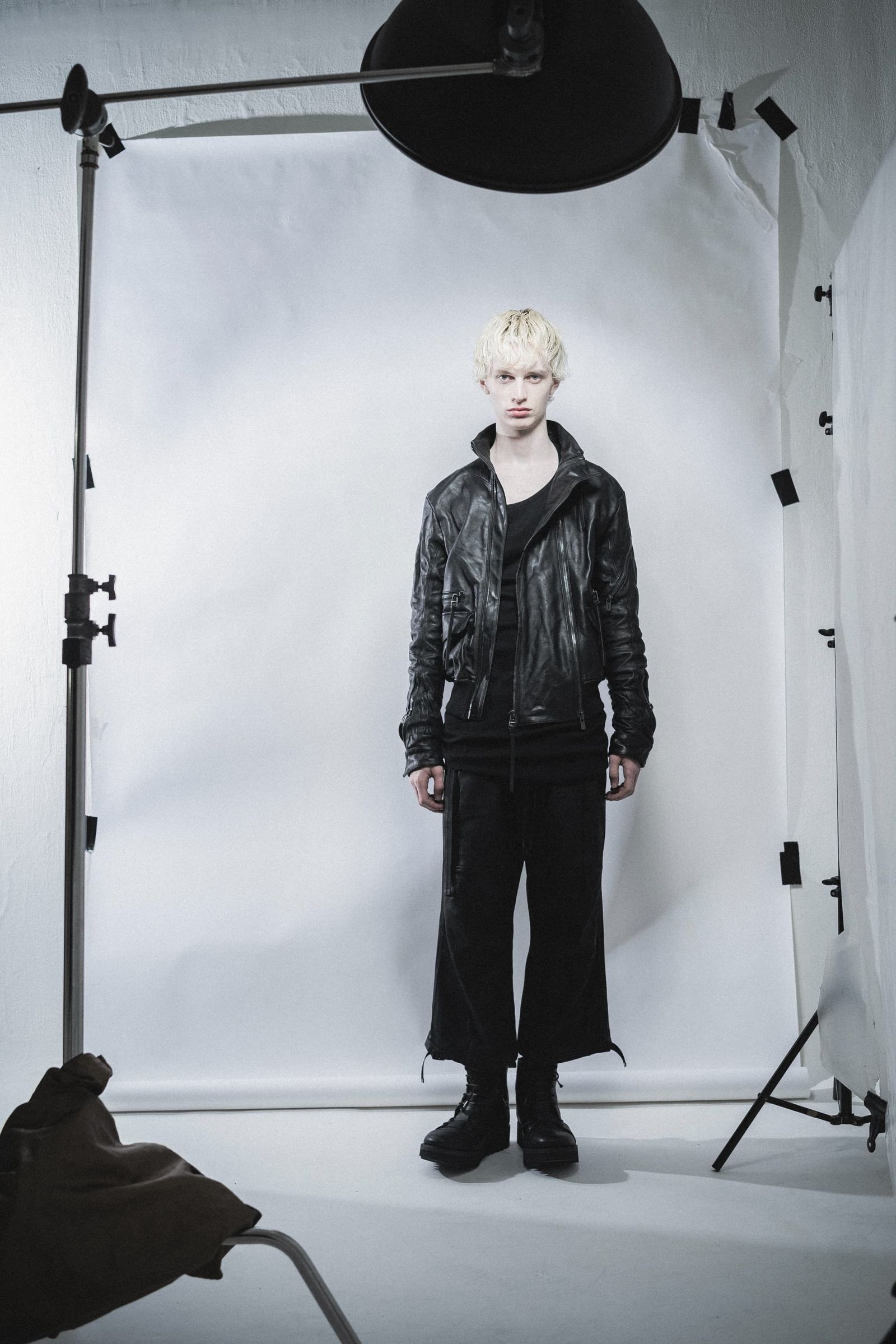 《2027SS先行予約分》Product Coated Dry Jersey Wide-Leg Cropped Pants"Black" / 製品コーティングドライジャージーワイドクロップドパンツ"ブラック"