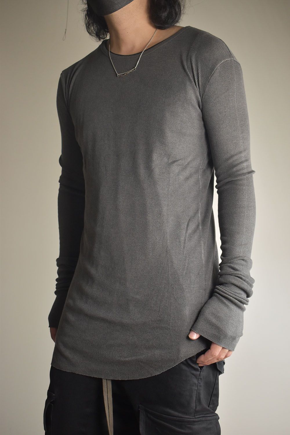 Modal x Cotton Rib Long Sleeve Tee "Dust" / モダール×コットンリブロンブスリーブTシャツ"ダスト"