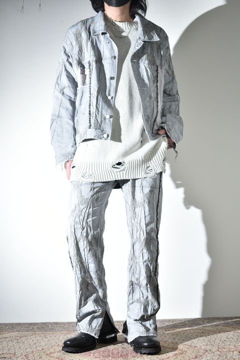 Licht Bestreben 2026SS クリーンな配色に退廃的にジャガードを施したセットアップ