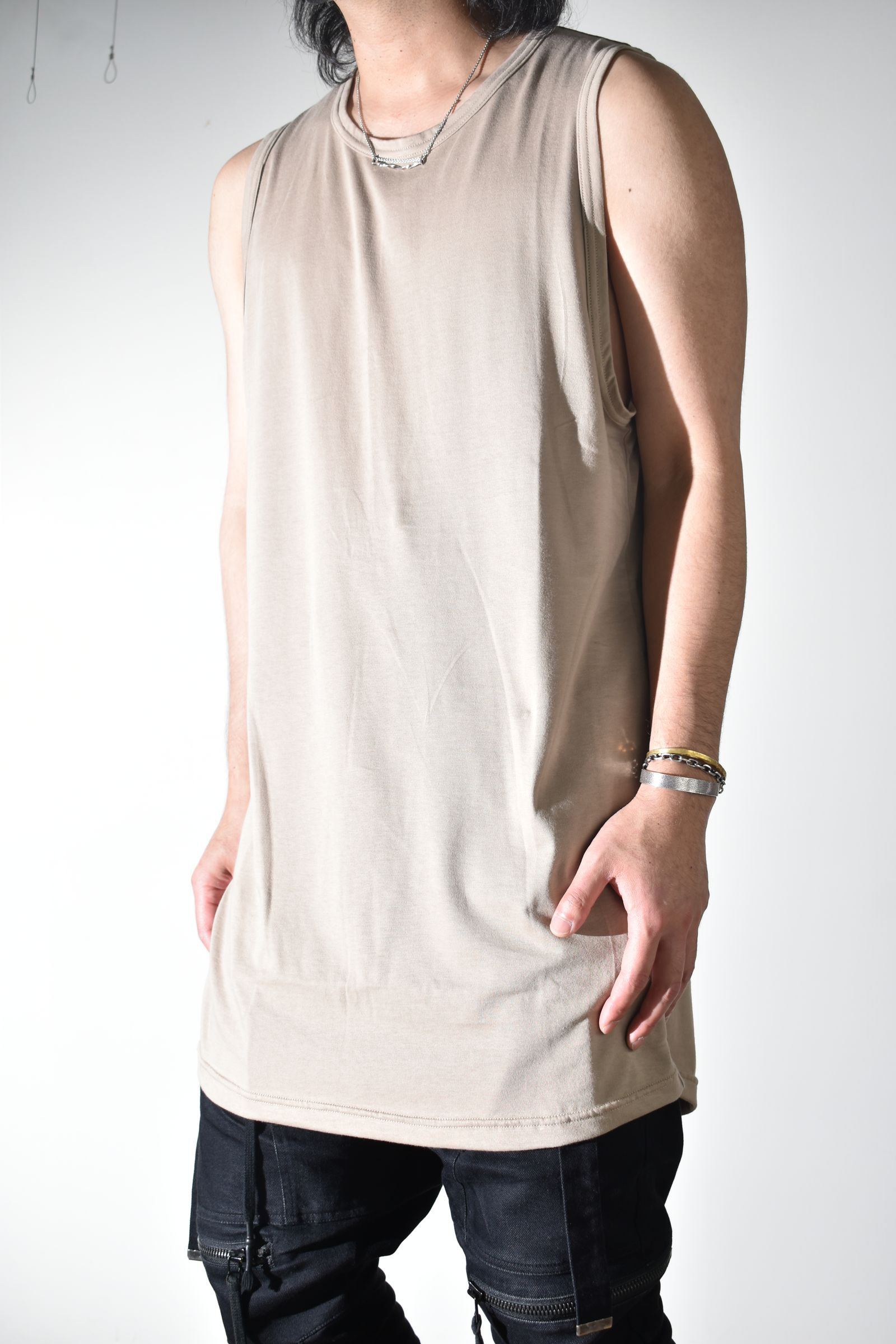 Long Tank Top"Beige" / ロングタンクトップ"ベージュ"