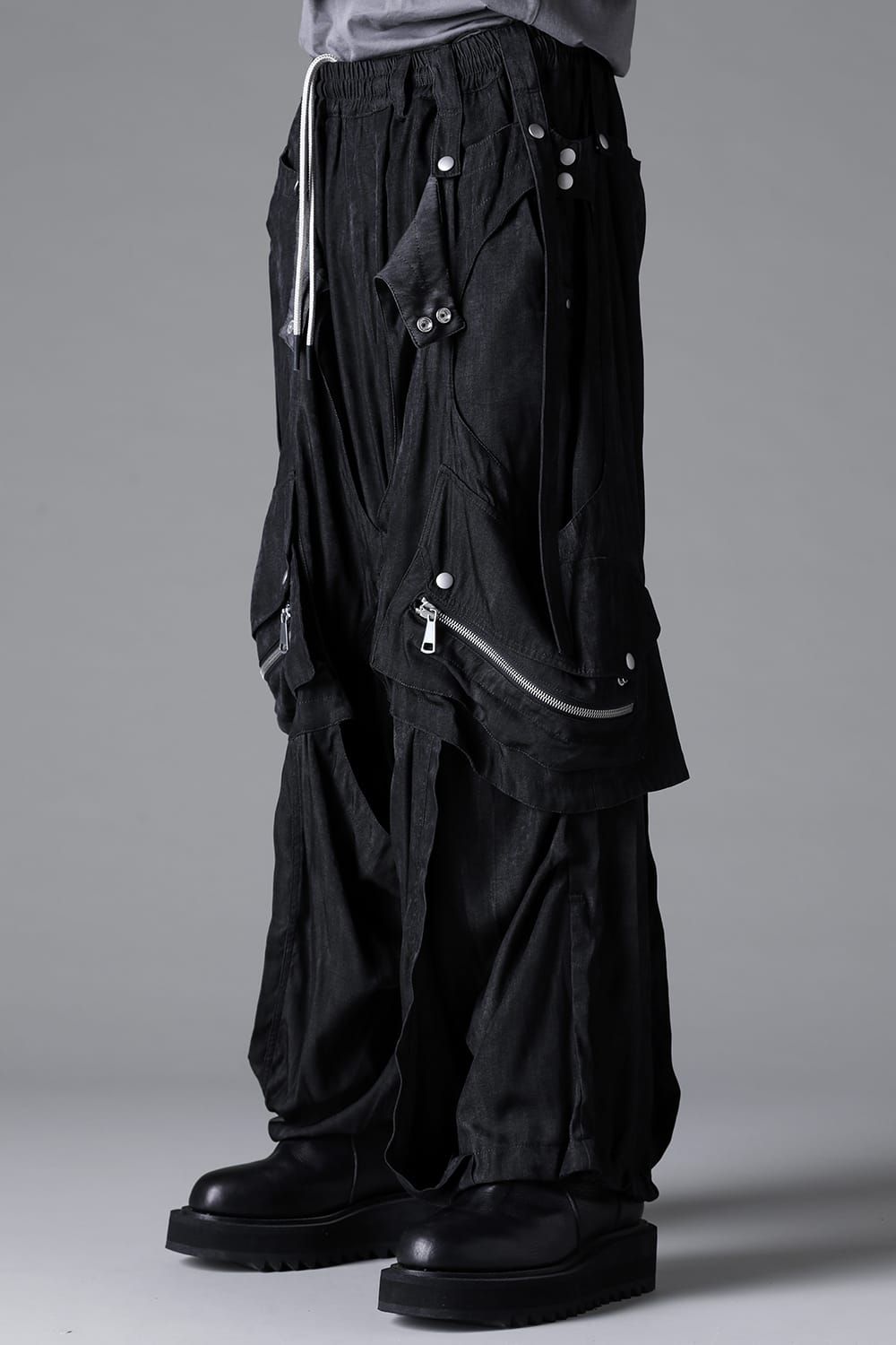 《2026SS先行予約》Parachute Cargo Wide Pants"Black / Uneven D.Grey / Uneven Grey" / パラシュートカーゴワイドパンツ"ブラック/アンイーブンダークグレー/アンイーブングレー"