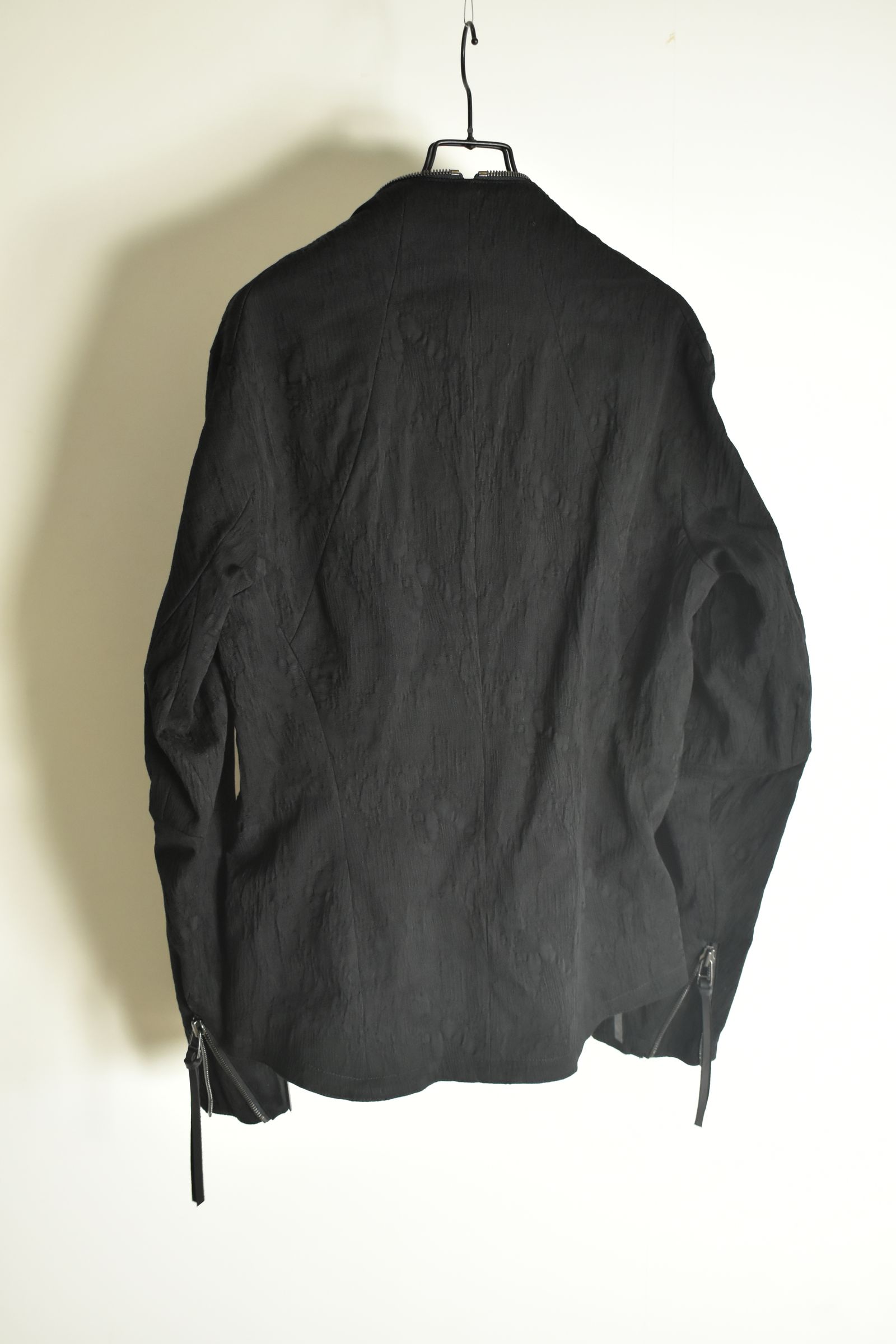 Damage Jacquard Single Rider Jacket"Black" / ダメージジャガードシングルライダースジャケット"ブラック"