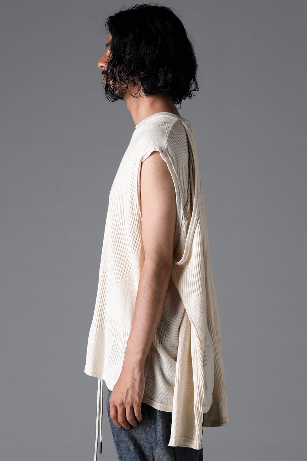 《2026SS先行予約》Deformed Stripe Pattern Shiva Long Sleeve Tee "Black / Cream" /ディフォルメドストライプパターンシヴァロングスリーブ"ブラック/クリーム"