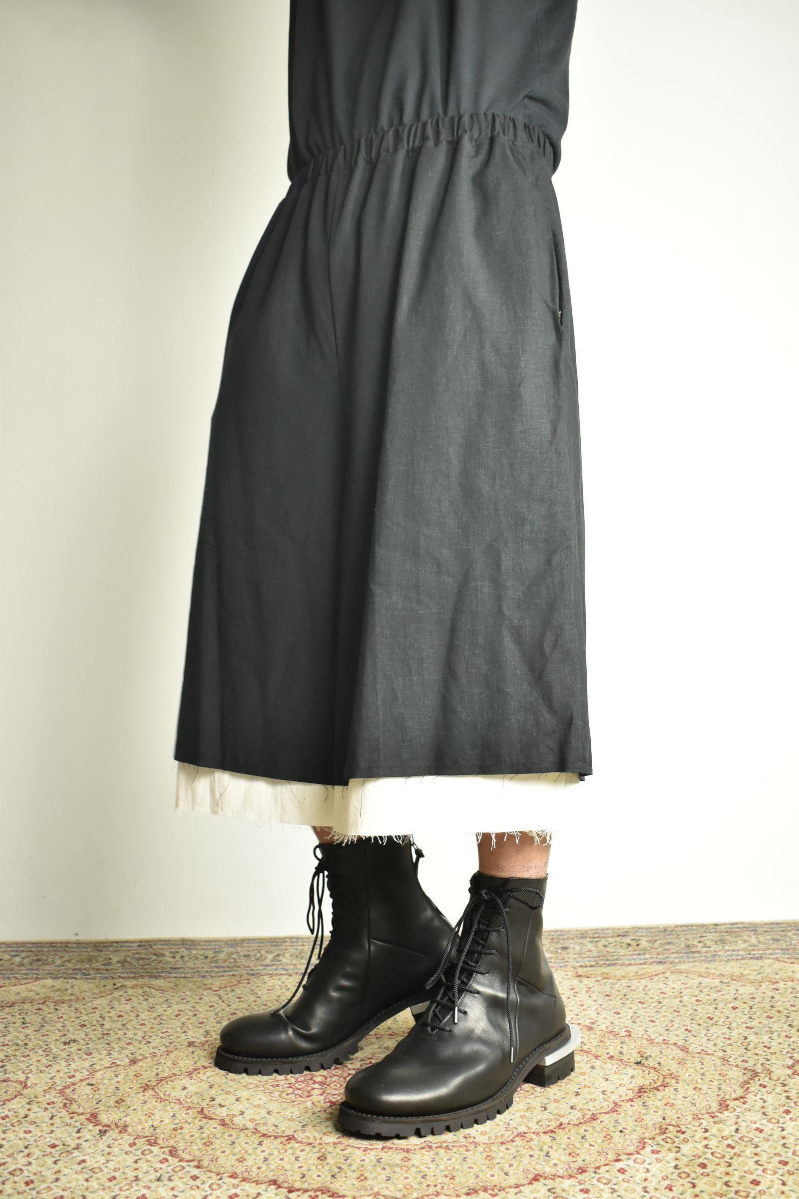 Layerd Easy Half Pants"Black" / レイヤードイージーハーフパンツ"ブラック"