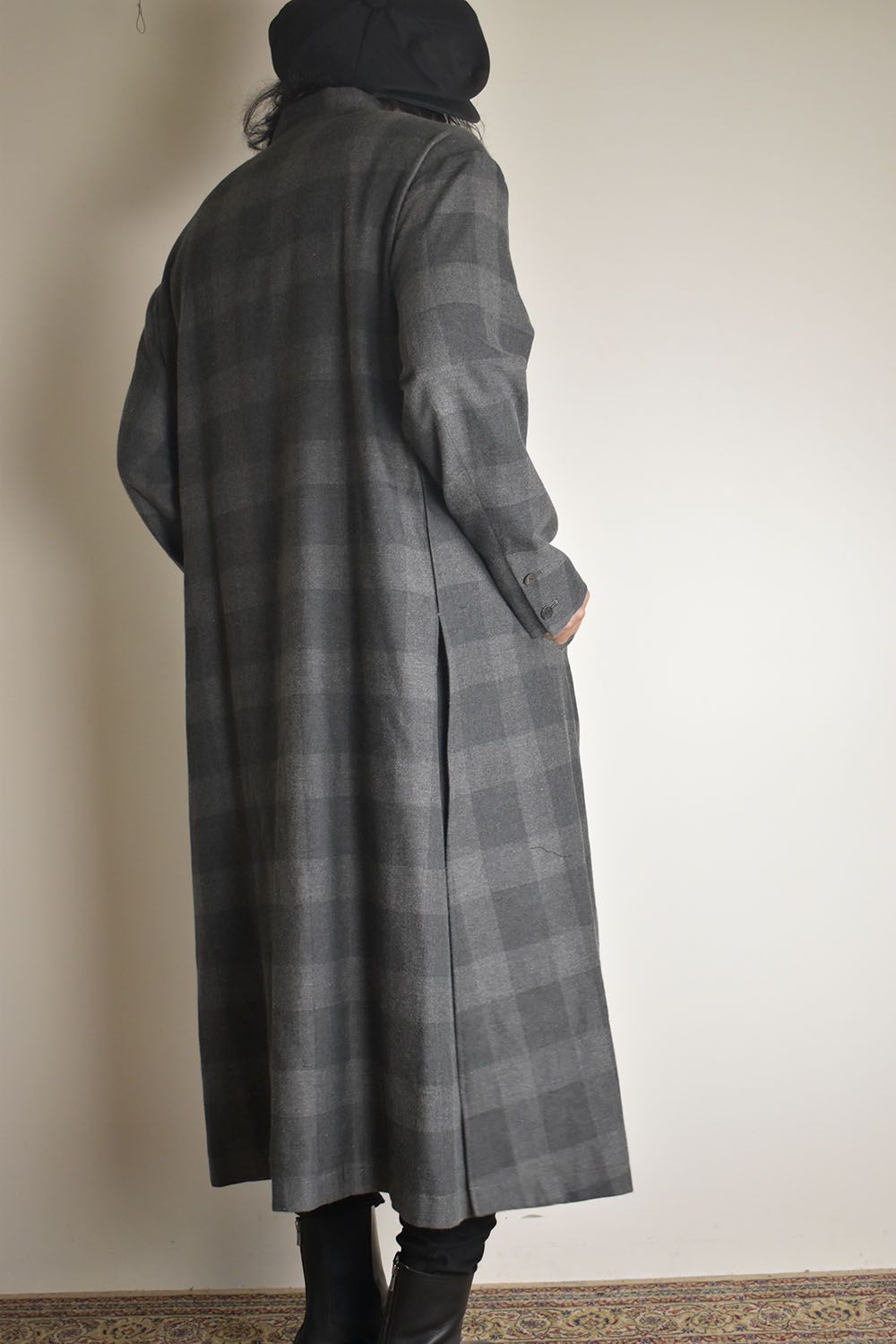 Mao Collar Long Coat"Grey" / マオカラーロングコート"グレー"