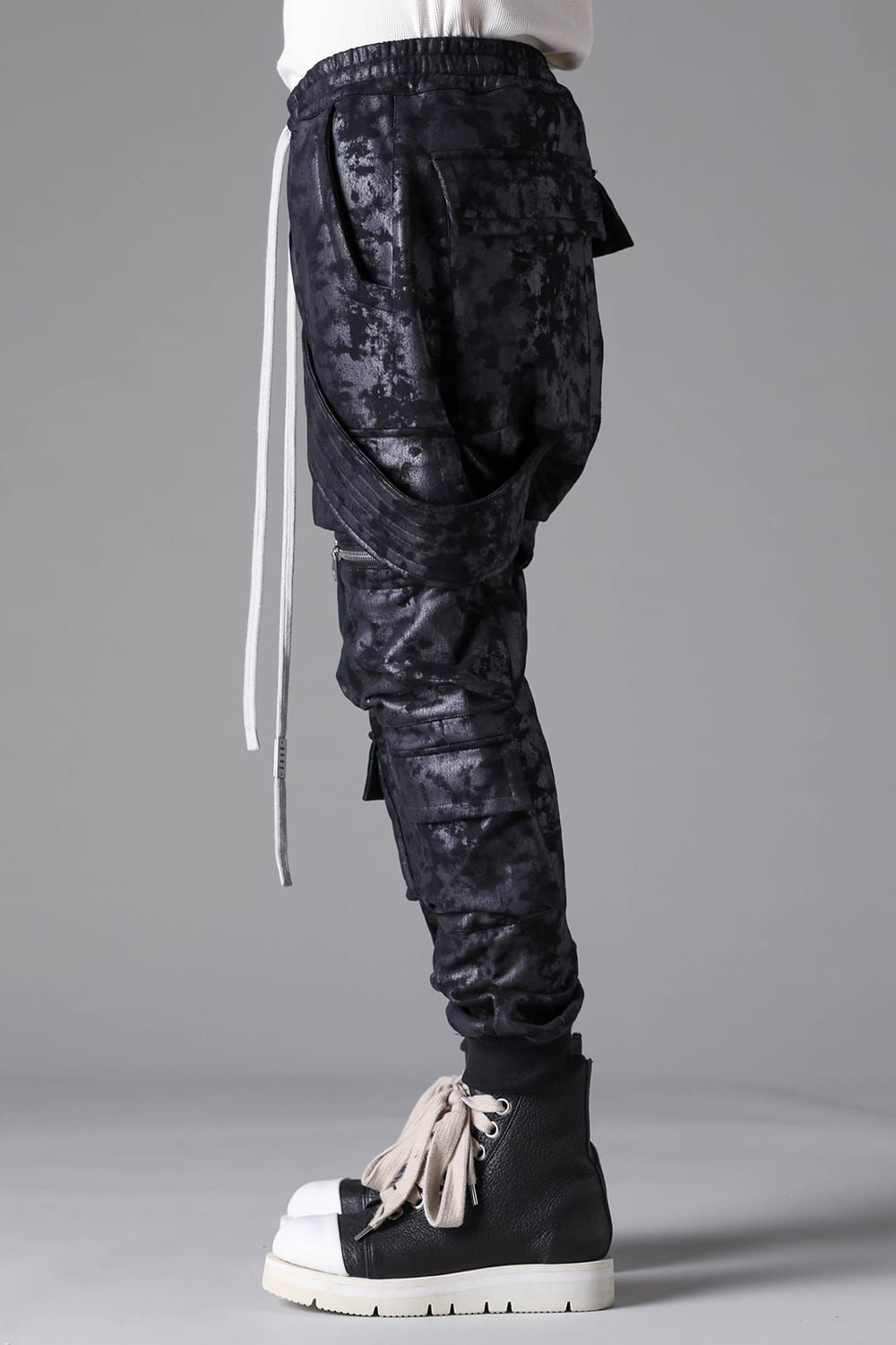 《2026AW先行予約》Sweat Belt Cargo Sarrouel Easy"Black" / スウェットベルトカーゴサルエルイージー"ブラック"