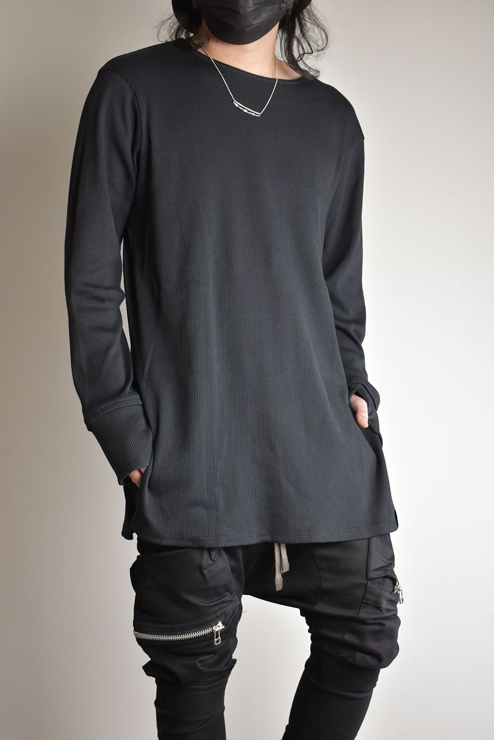 Base Layer Round Neck"Black"/ベースレイヤーラウンドネック"ブラック"