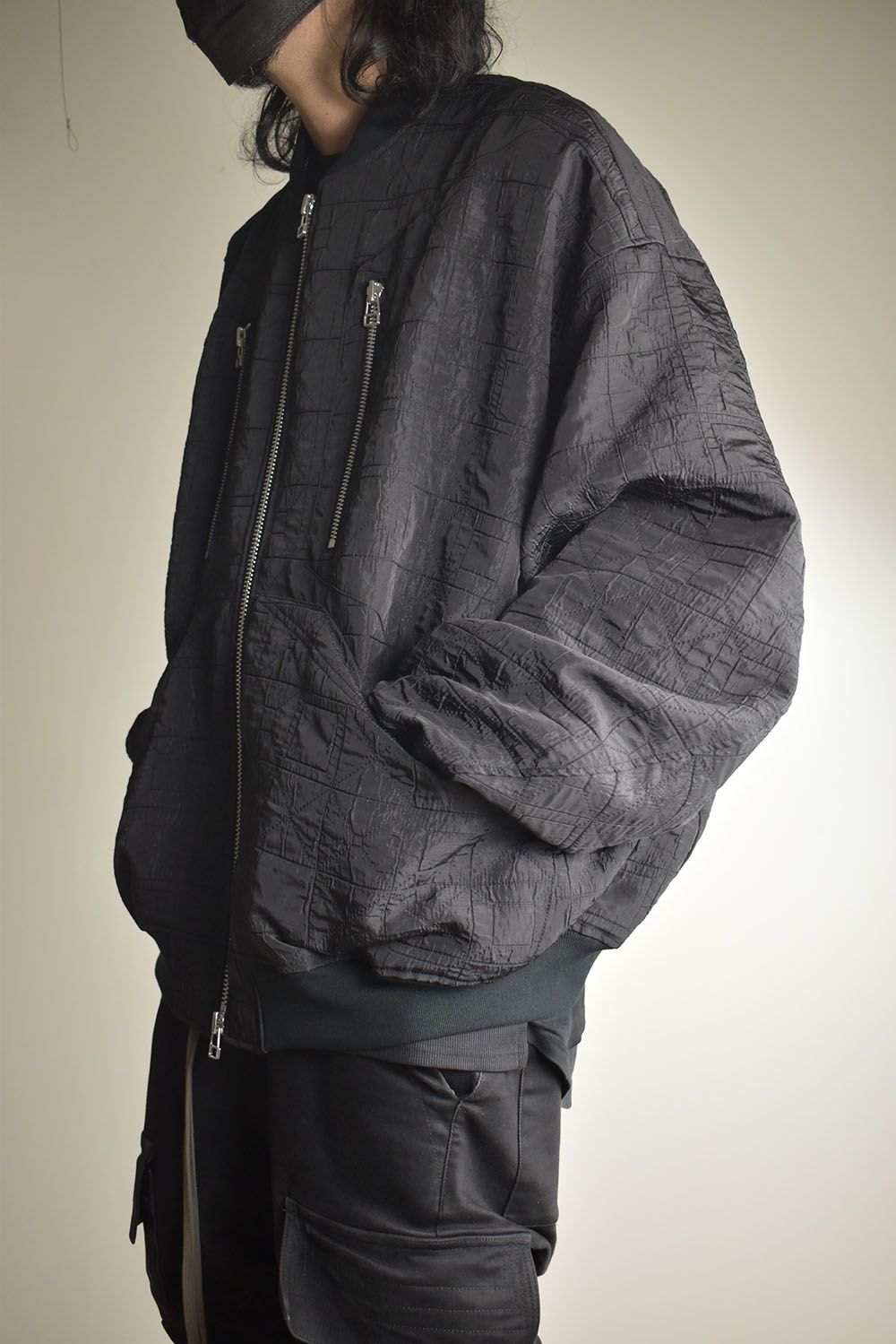 Geometry Jumbo MA-1 Blouson"Black" / ジオメトリージャンボMA-1ブルゾン"ブラック"