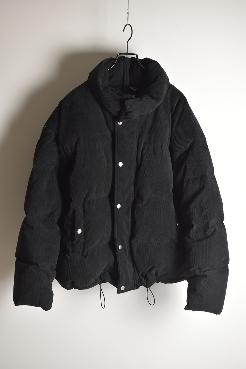 Corduroy High Neck Down jacket"Black/Brown"/コーデュロイハイネックダウンジャケット"ブラック/ブラウン"