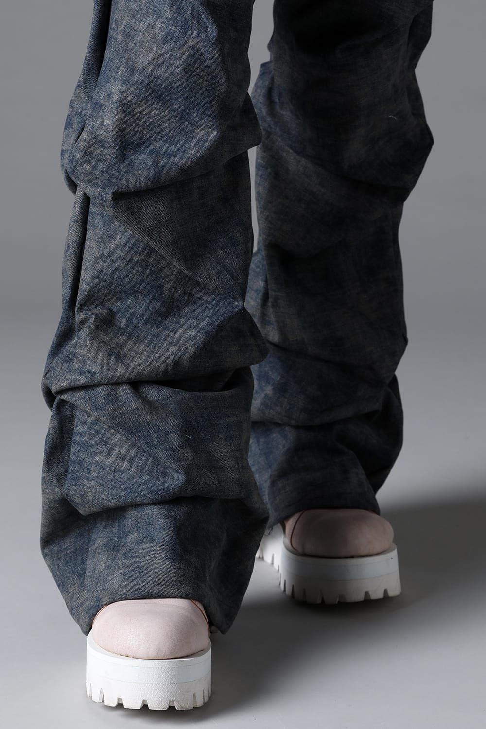 《2026SS先行予約》Blended Shades Denim Tuck Bootscut Pants"D.verdigris / L.verdigris /Steel Blue"/ ブレンデッドシェイドデニムタックブーツカットパンツ"ダークベルディグリ/ライトベルディグリ/スティールブルー"
