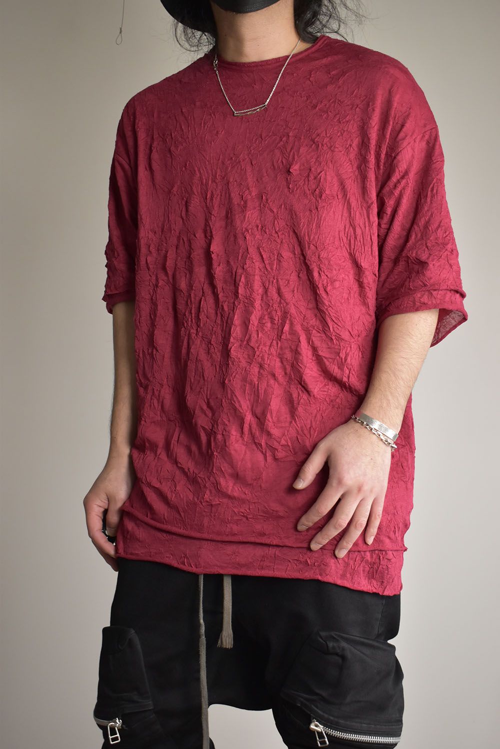 Gauze Washer Over Sized Tee"Red"/ガーゼワッシャーオーバーサイズTee"レッド"