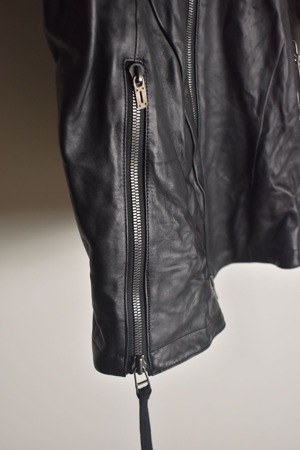 Horse Leather Hood Attachd Jacket "Black" / ホースレザーフードアタッチドジャケット"ブラック"