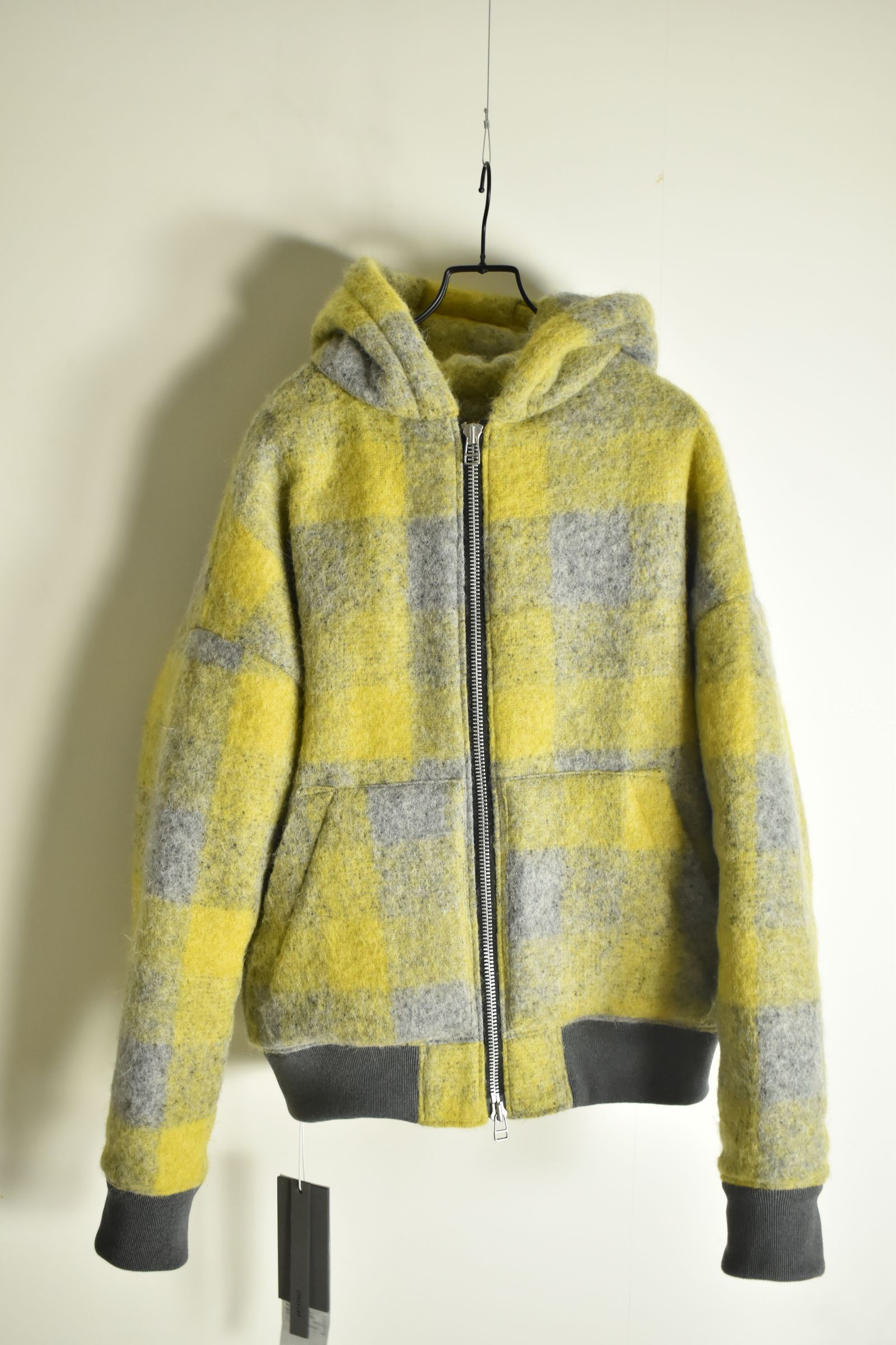 《2026AW先行予約》Plaid Padded Hoodie"Yellow" / プレイドパデッドフーディ"イエロー"