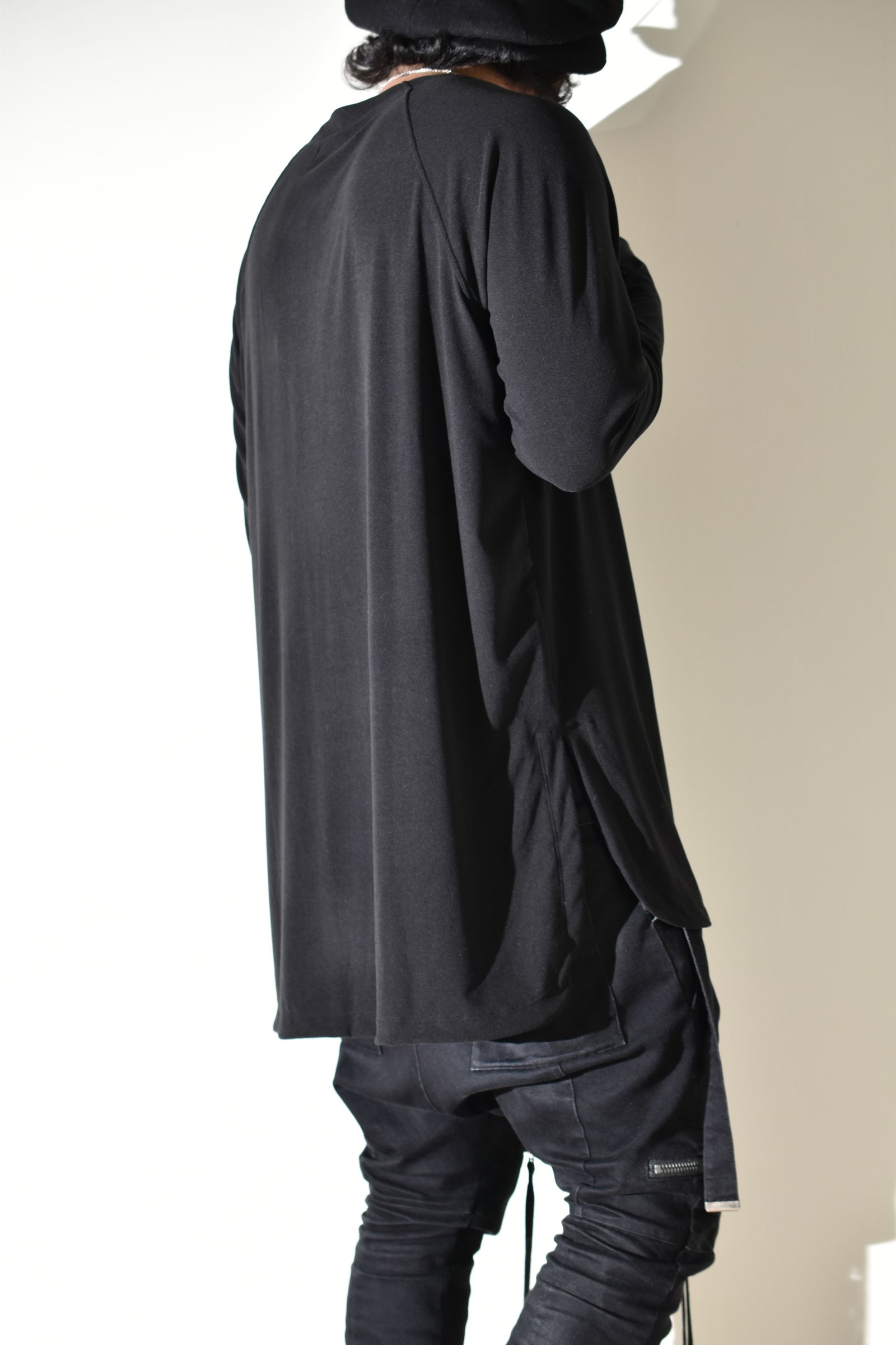 Loose Neck Premier Long Sleeve Tee"Black" /  ルーズネックプレミアロングスリーブTee"ブラック"