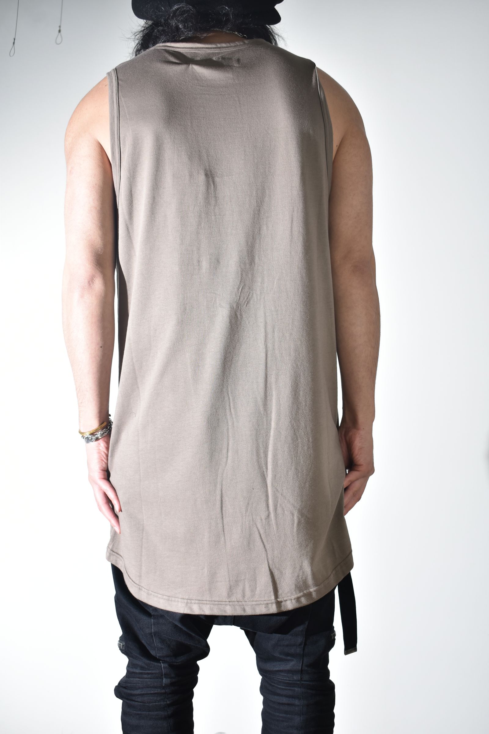 Long Tank Top"G.Brown"/ロングタンクトップ"グレーブラウン"
