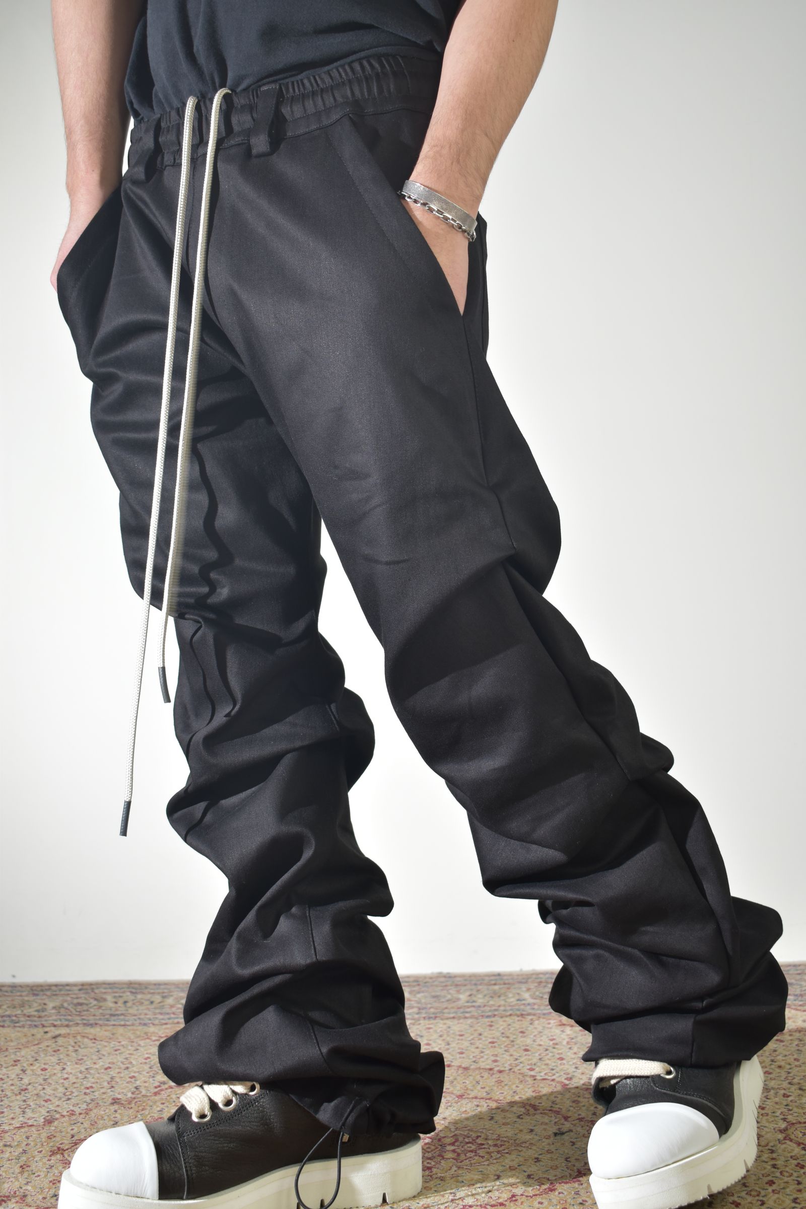 《2026AW先行予約》Boots Cut Tuck Pants"Black" / ブーツカットタックパンツ"ブラック"