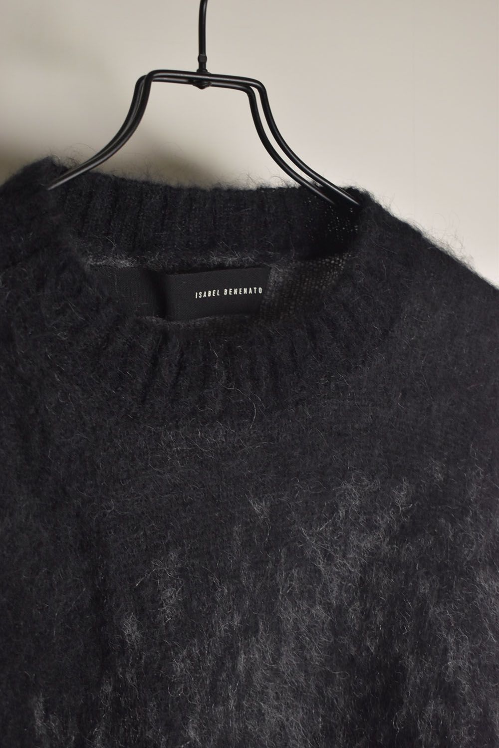 Mohair Alpaca Knit Pullover"Black Grap" / モヘアアルパカニットプルオーバー"ブラックグレープ"