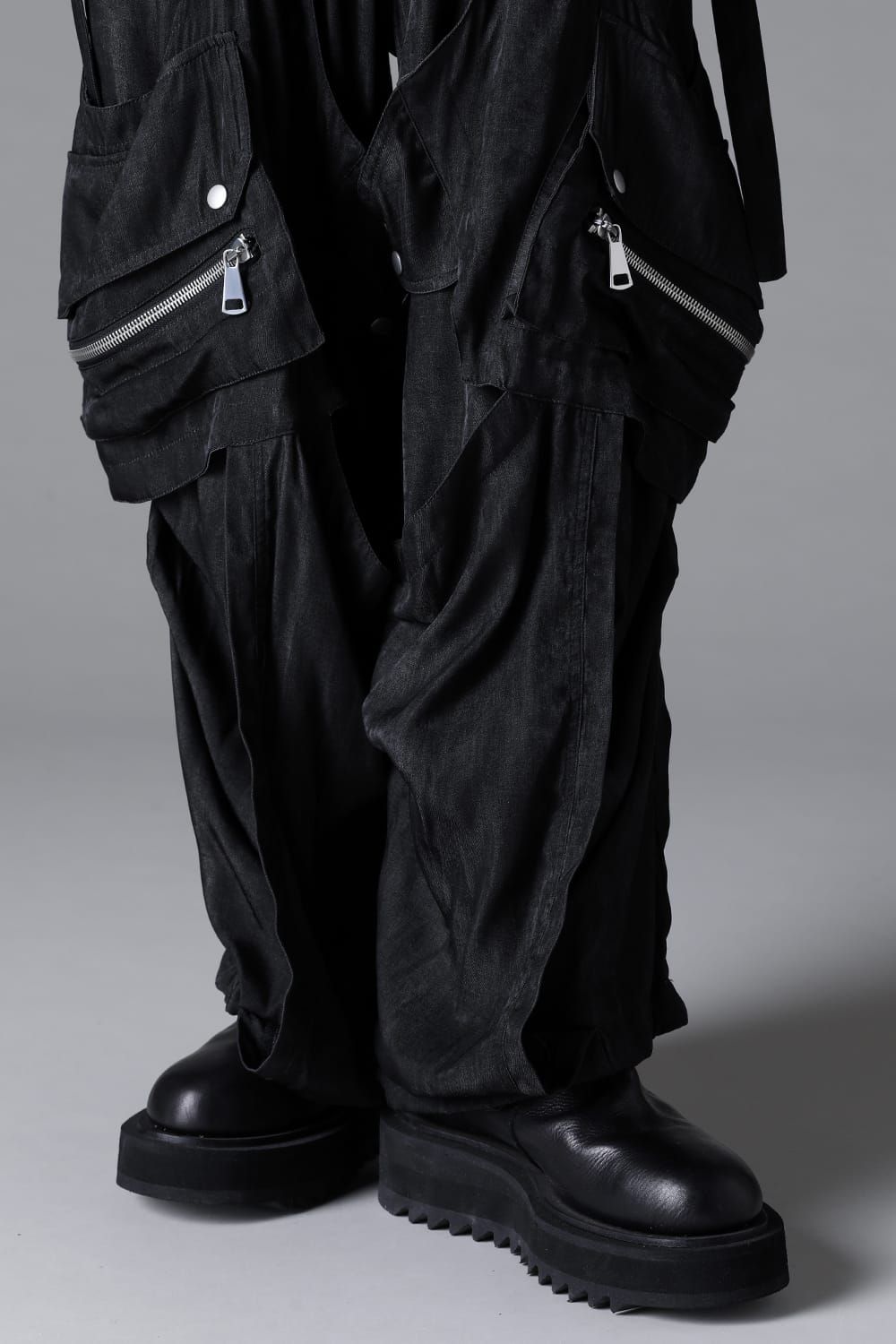 《2026SS先行予約》Parachute Cargo Wide Pants"Black / Uneven D.Grey / Uneven Grey" / パラシュートカーゴワイドパンツ"ブラック/アンイーブンダークグレー/アンイーブングレー"