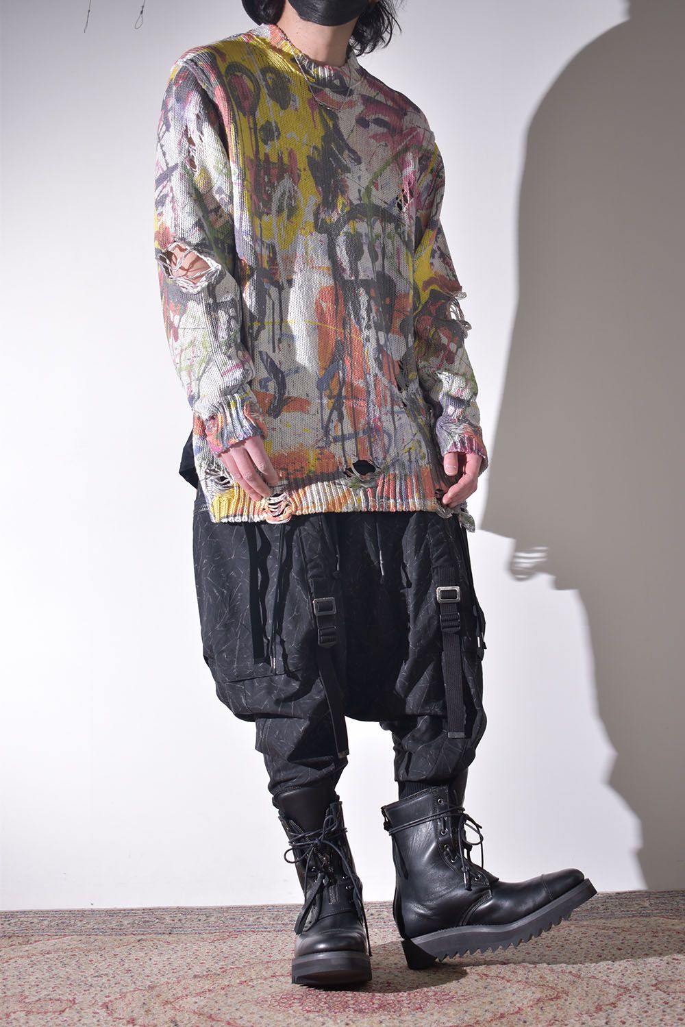 カラフルなプリントで楽しむ春ニット