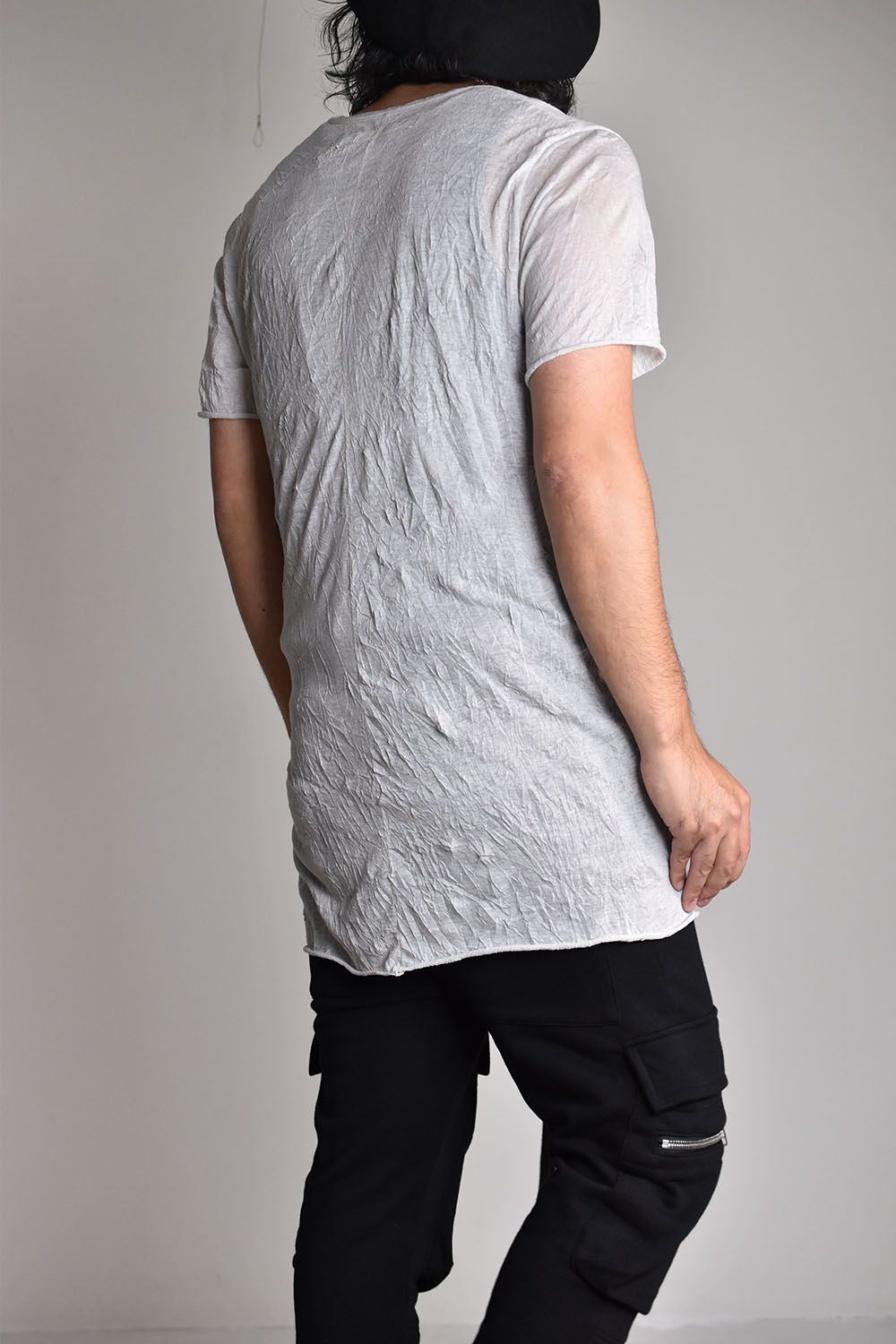 《2026SS先行予約》Gauze Washer V Neck Tee"Black/White/Ivory/Beige/Grey" / ガーゼワッシャーVネックTee"ブラック/ホワイト/アイボリー/ベージュ/グレー"