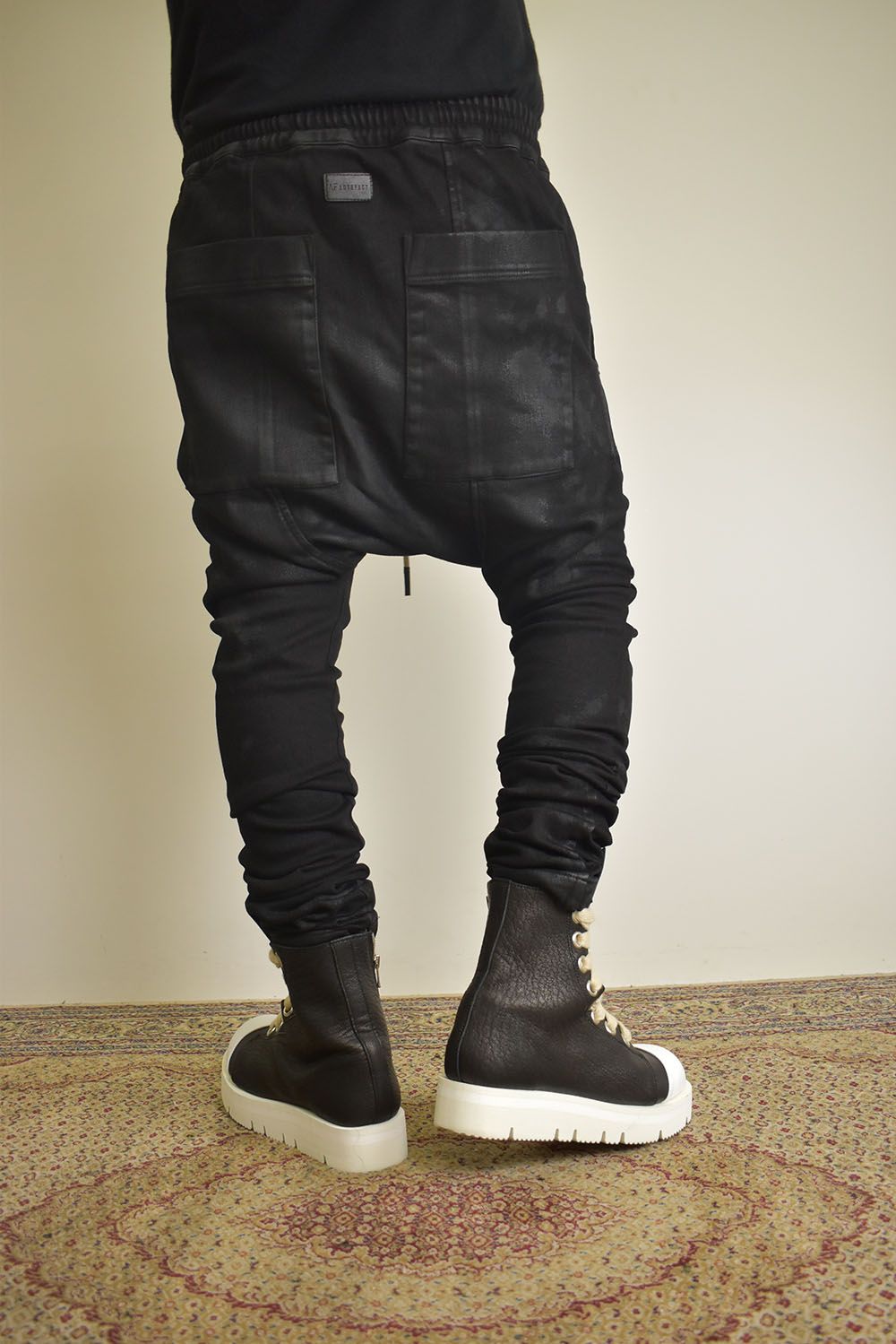 Coating Bonding  Sarouel Skinny Denim"Black" / コーティングボンディングサルエルスキニーデニム"ブラック"
