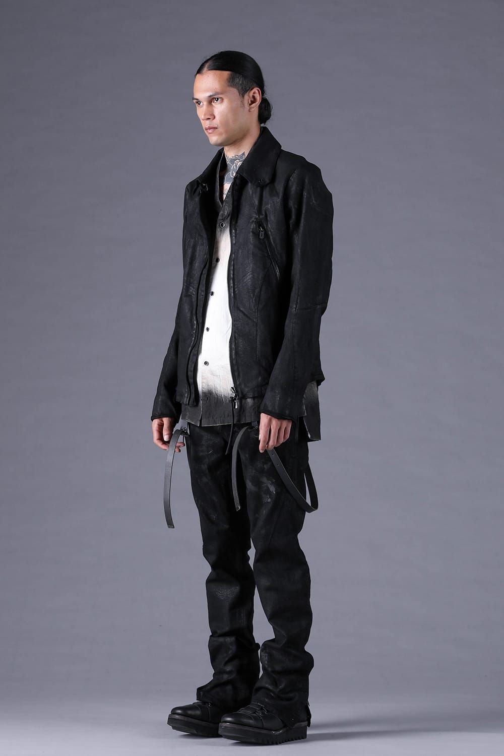 《2027SS先行予約分》Stretch Denim Coated Jacket"Black" / ストレッチデニムコーディングジャケット"ブラック"