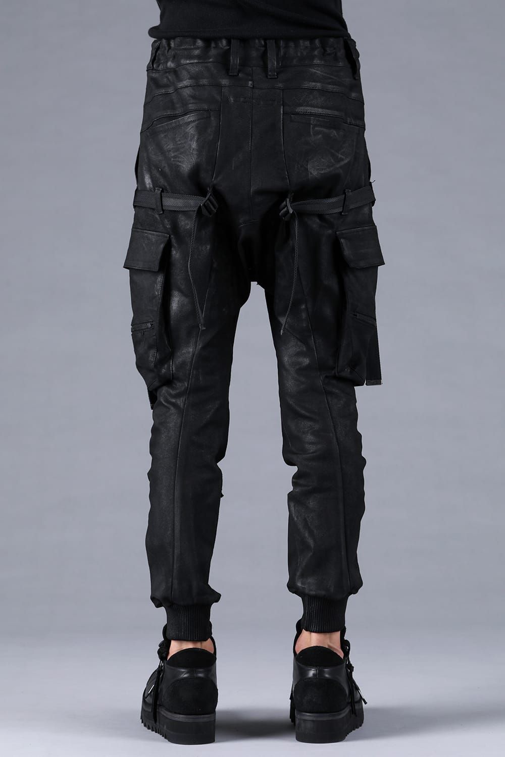 Product Coating Bag Attached Cargo Jogging Pants"Black" / 製品コーティングバッグアタッチドカーゴジョグパンツ"ブラック"