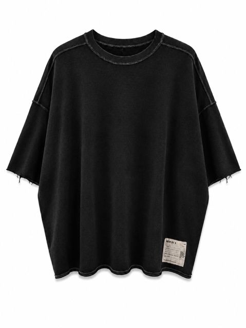 《2027SS先行予約》Lightweight French Terry Jumbo Tee"Black" / ミニ裏毛ジャンボTee "ブラック"