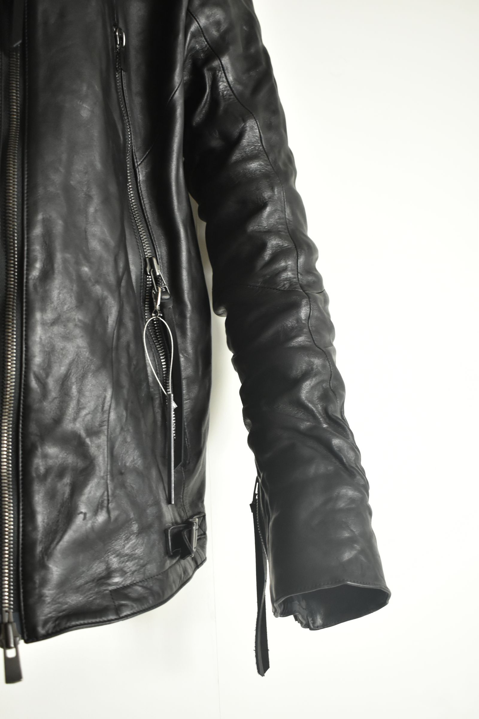 Horse Leather Collar Detachable Jacket"Black" / ホースレザーカラーデタッチャブルジャケット"ブラック"