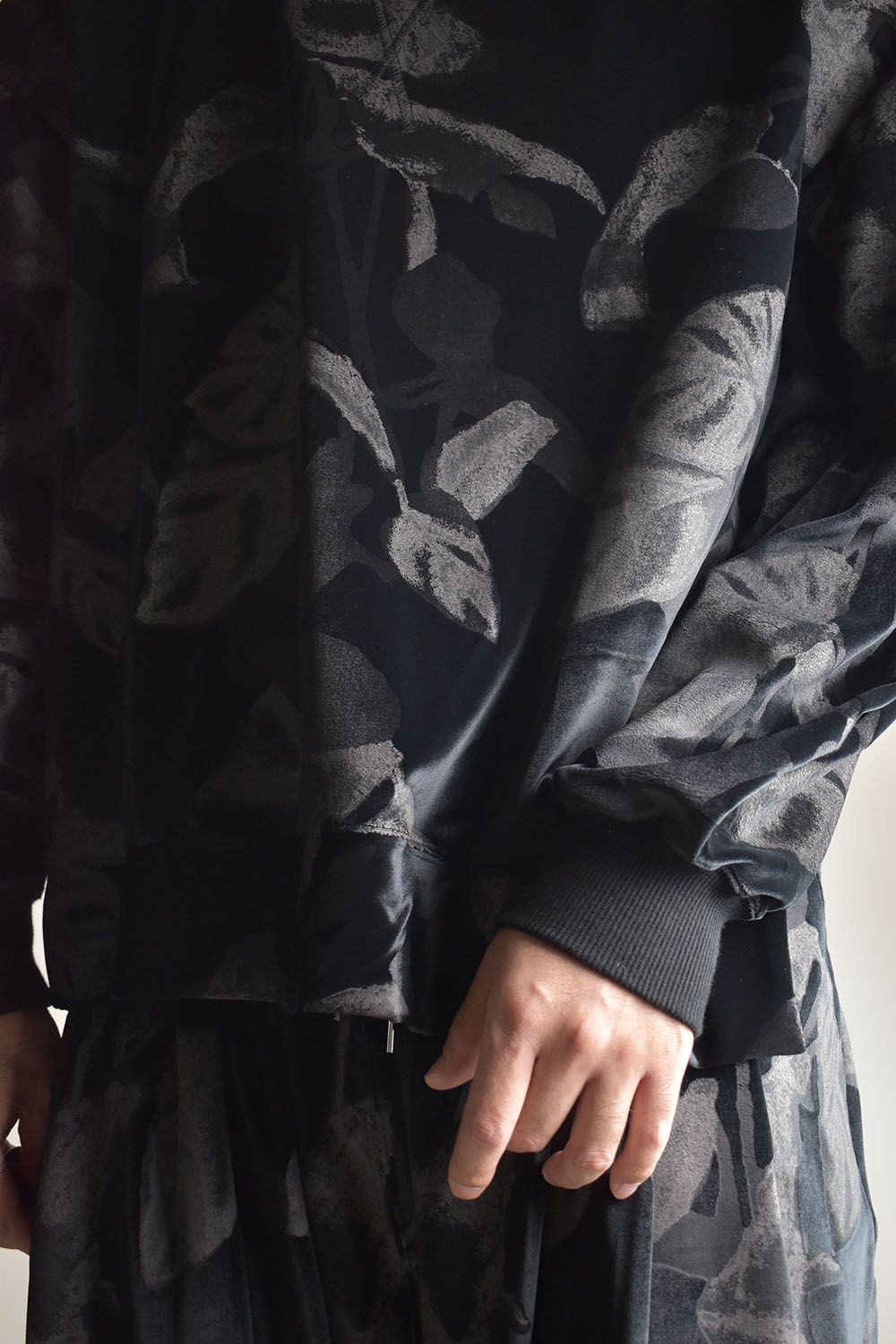 Crew Neck Side Vent Pullover"Black" / クルーネックサイドベンツプルオーバー"ブラック"